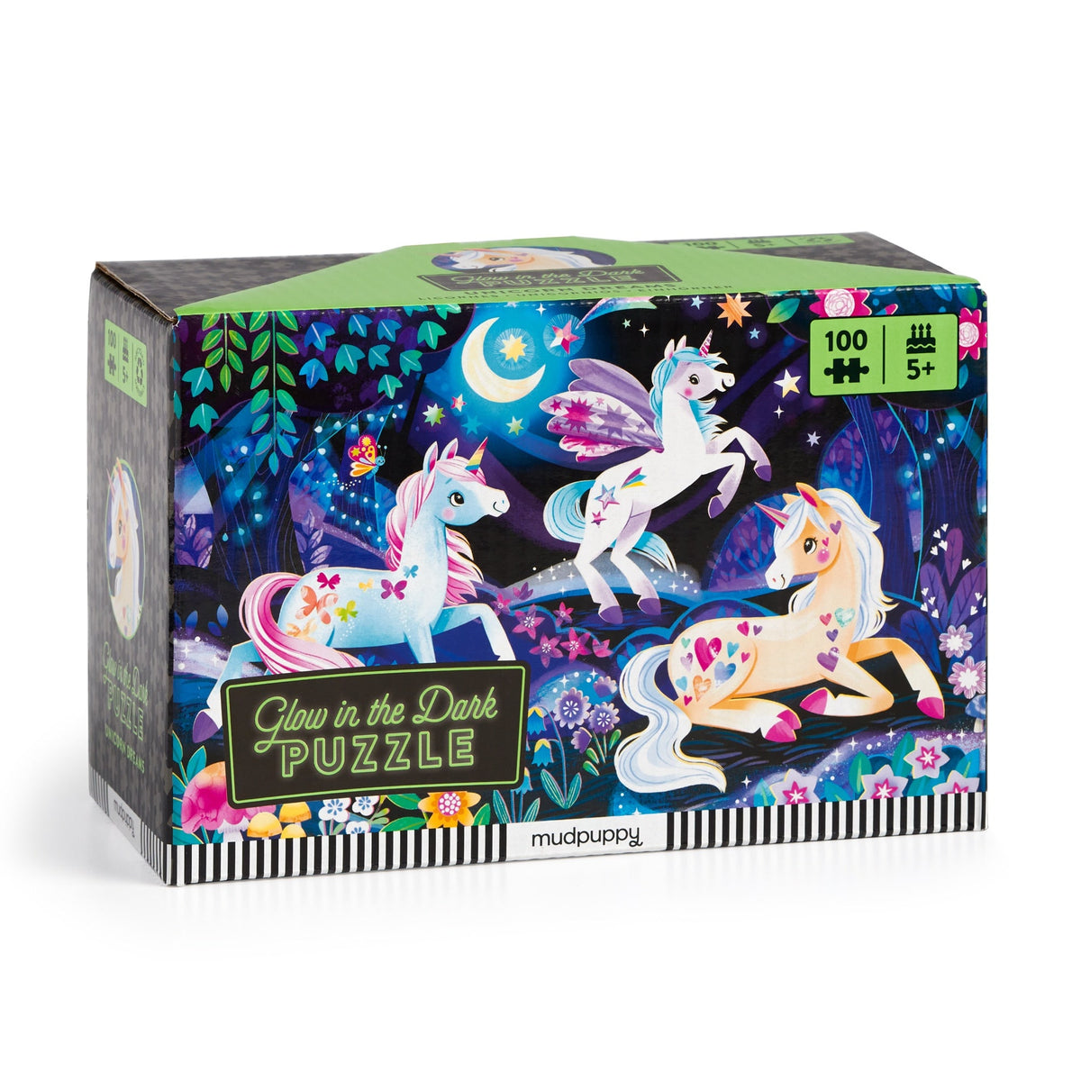 UNICORN セット販売 Unicorn Dreams 100 Piece Glow in the Dark Puzzle – Mudpuppy