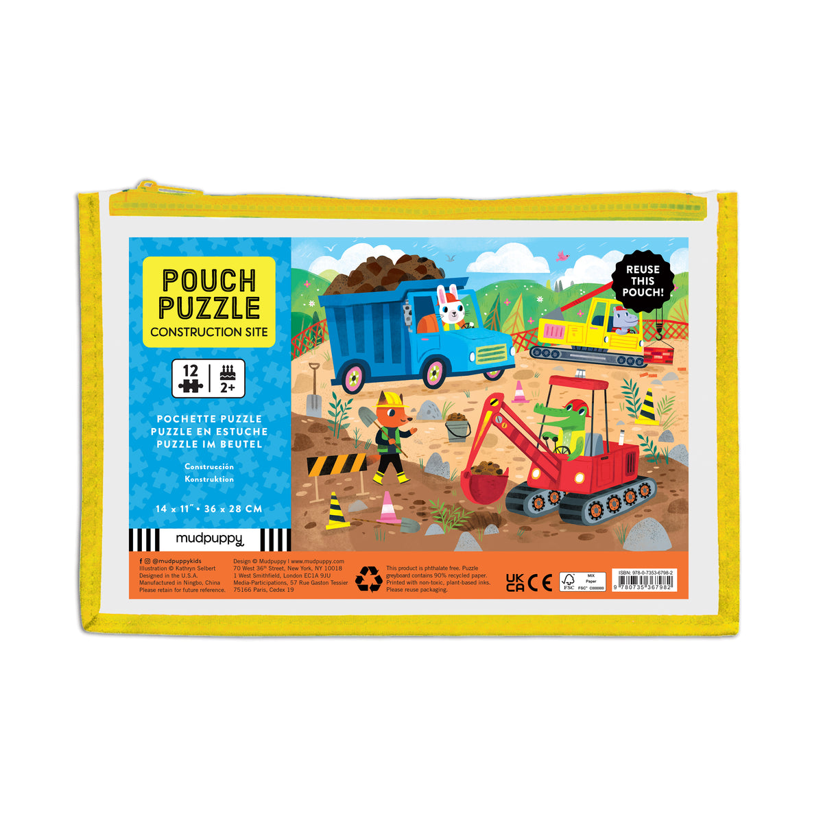 Construction Site Pouch Puzzle - Mudpuppy