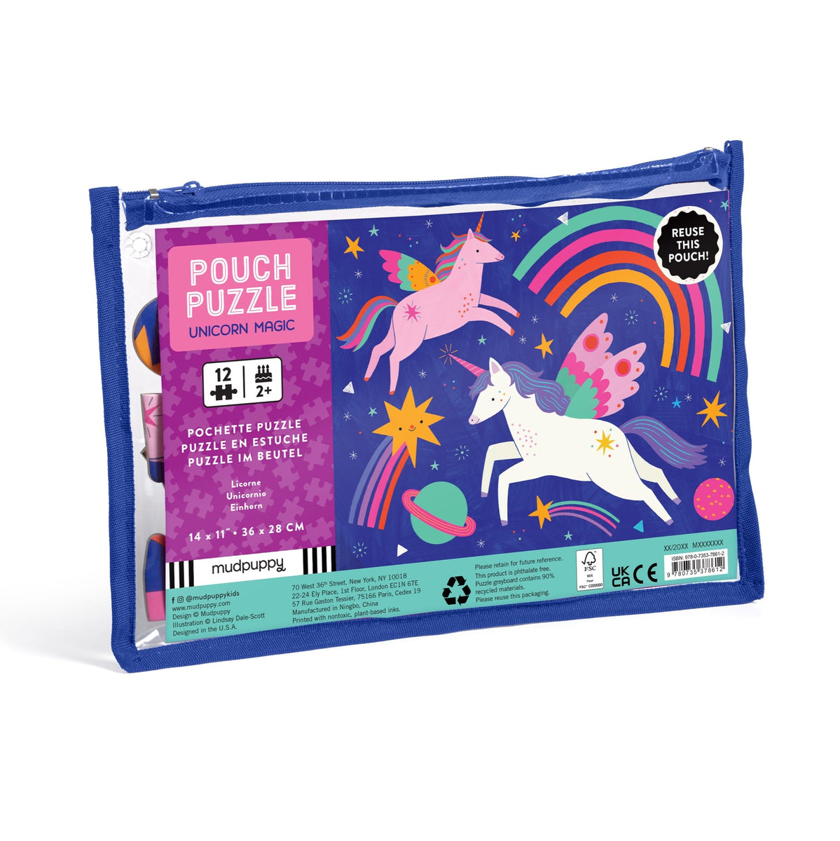 Unicorn Magic 12 Piece Pouch Puzzle – Mudpuppy