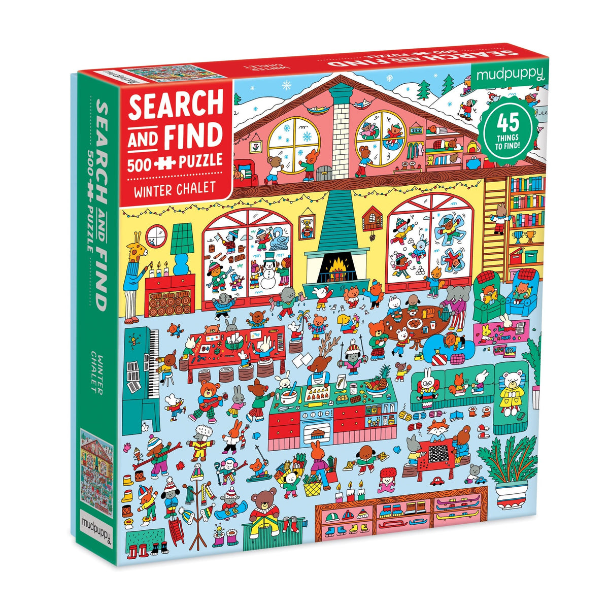 Winter Chalet 500 Pc Search & Find Puzzle – Mudpuppy