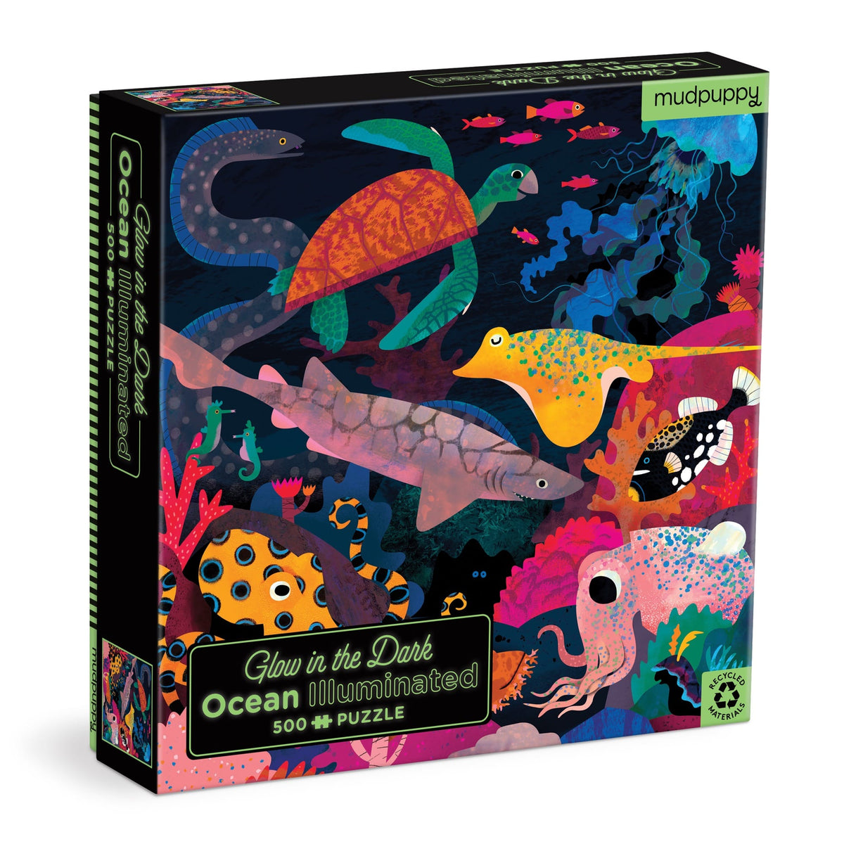 Ocean Illuminated 500 Piece Glow in the Dark Family Puzzle - Mudpuppy