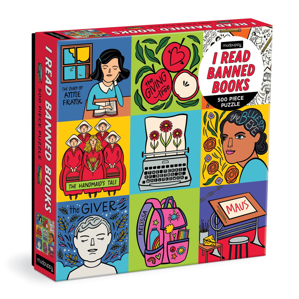 I Read Banned Books 500 Piece Family Puzzle – Mudpuppy