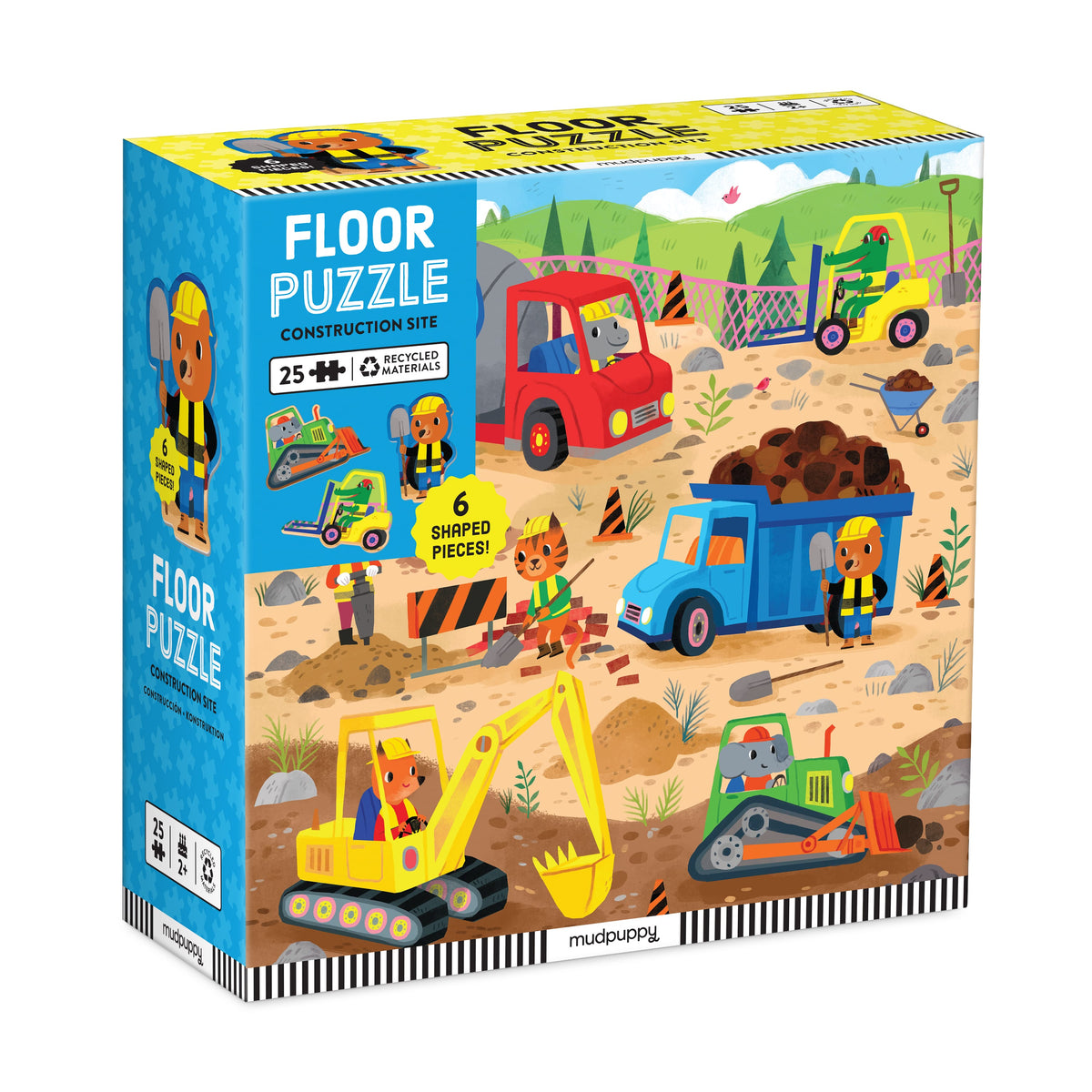 Construction Site 25 Piece Floor Puzzle with Shaped Pieces