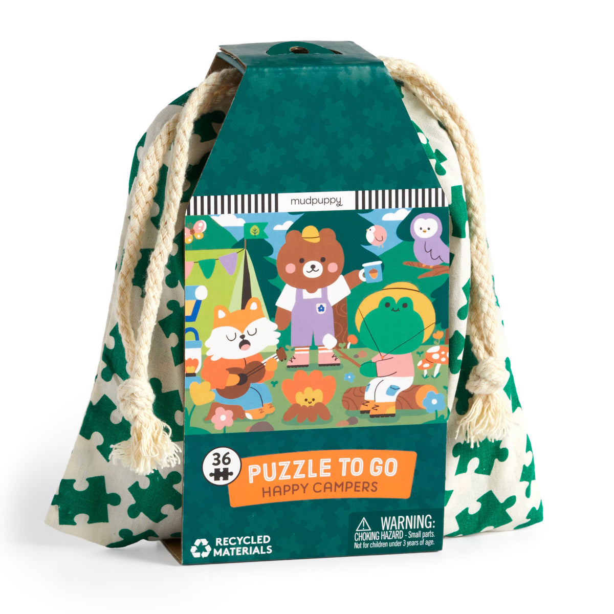 Happy Campers 36 Piece Puzzle to Go – Mudpuppy