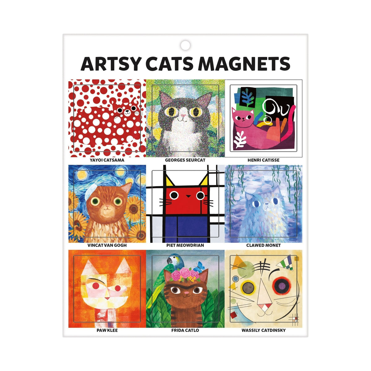 その他 Cats Artsy Cats Magnets - Mudpuppy