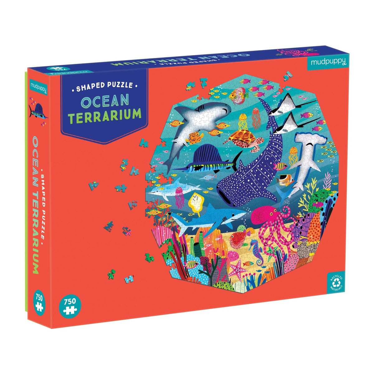 Ocean Terrarium 750 Piece Shaped Puzzle - Mudpuppy