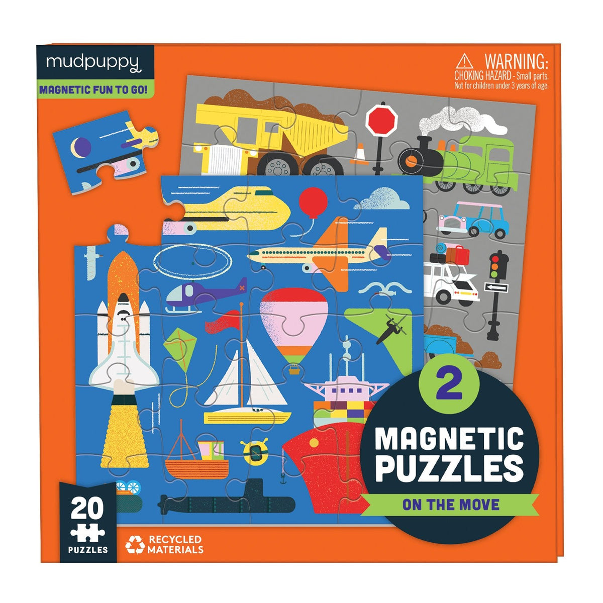 Magnetic Puzzles for Kids Ages 3-5, Three -48 Pieces Ocean Puzzles Wooden  Jigsaw Puzzles Book Premium Puzzle Car Activities Toy Travel Games and