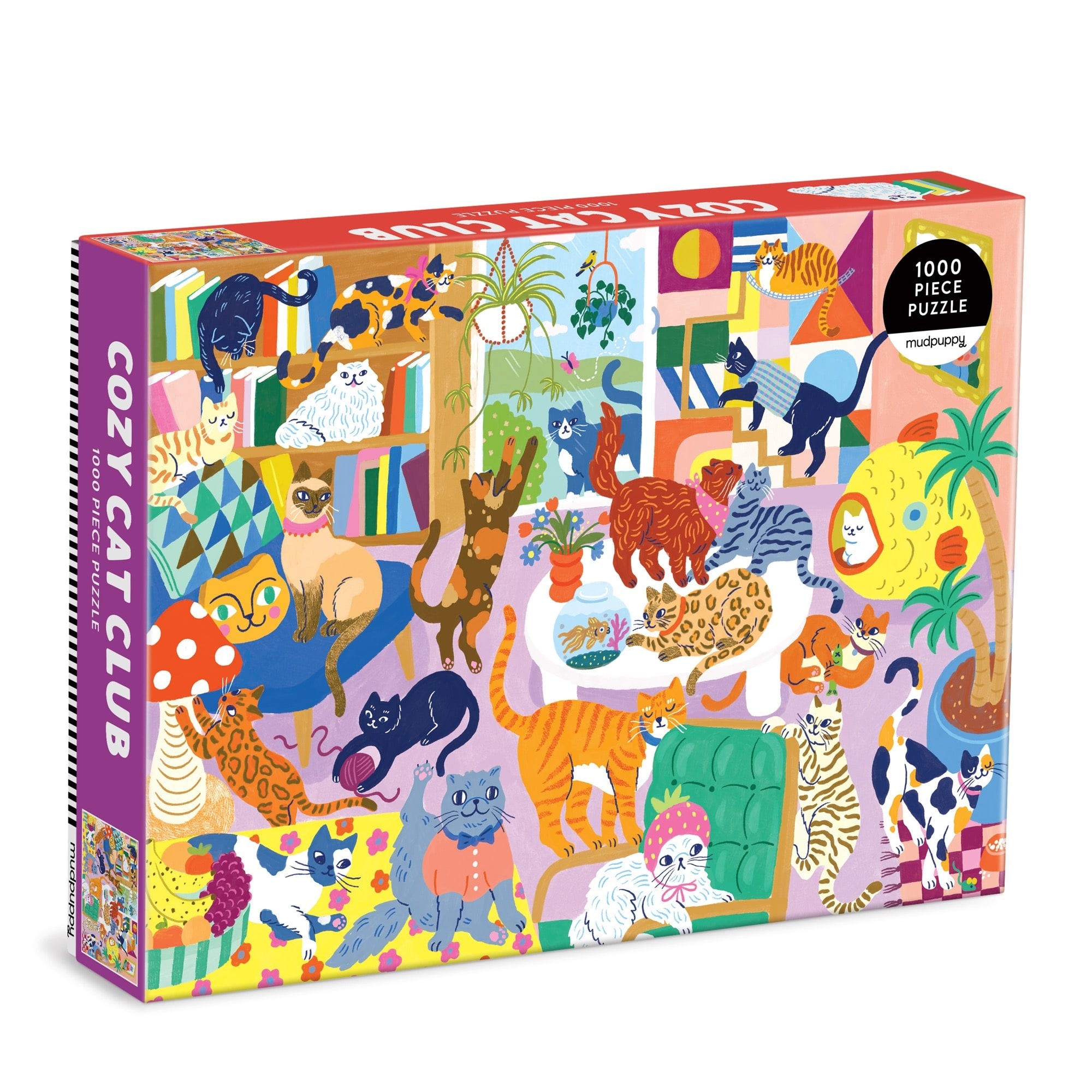 Cozy Cat Club 1000 Piece Family Puzzle – Mudpuppy
