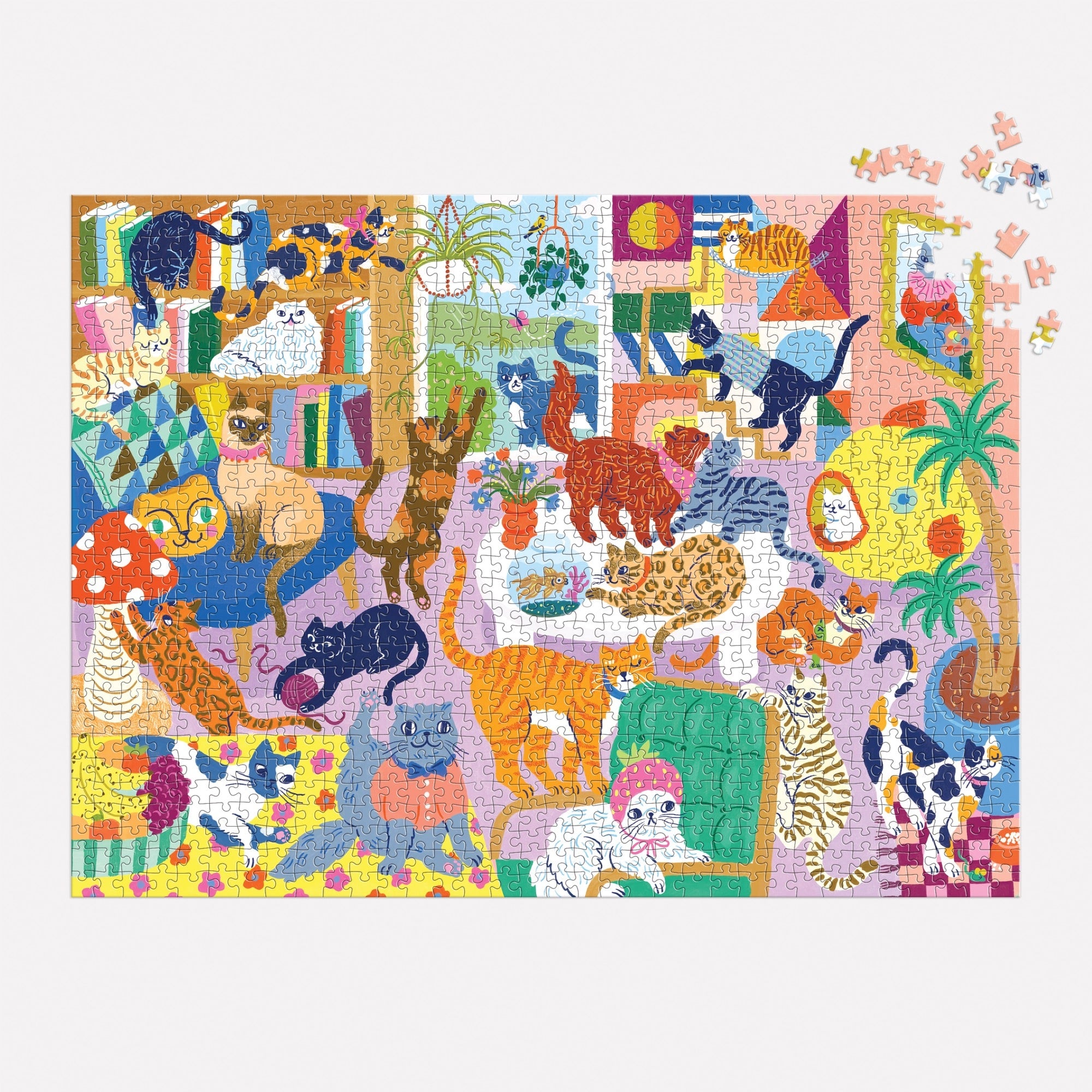 Cozy Cat Club 1000 Piece Family Puzzle – Mudpuppy