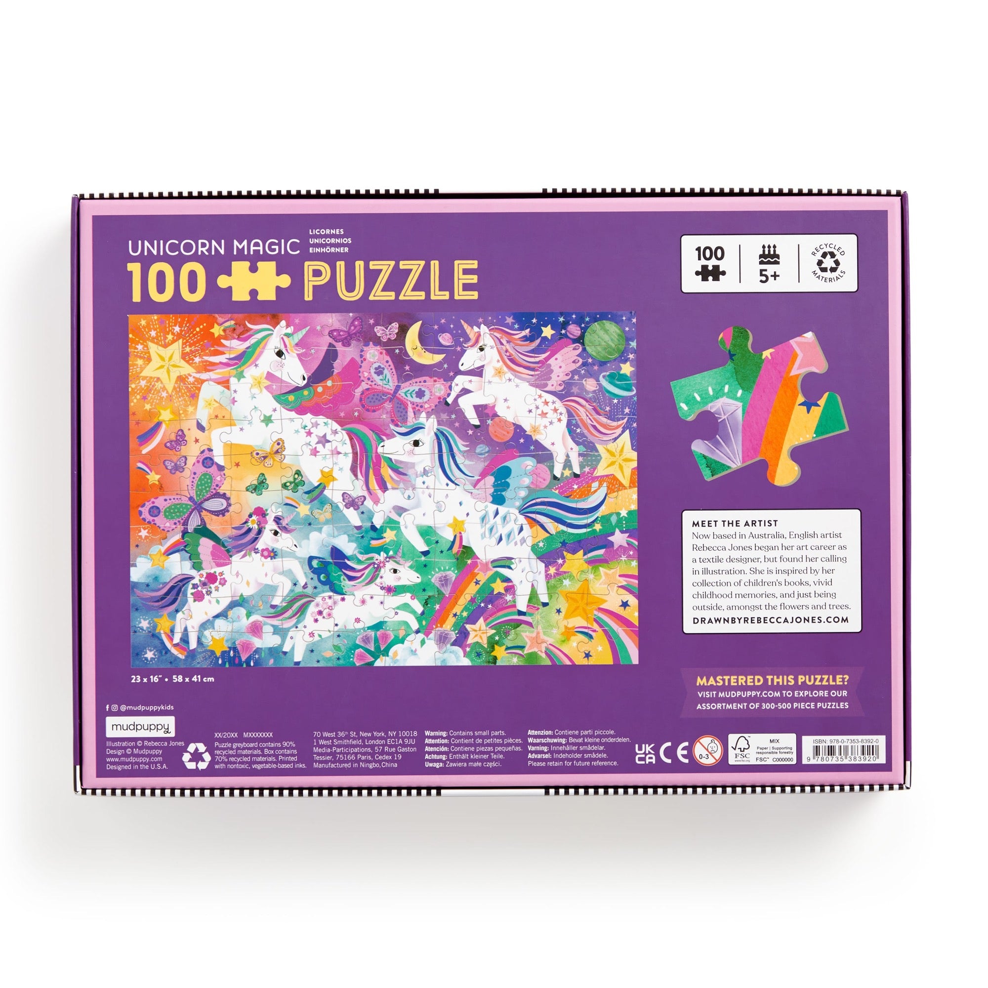 Unicorn Magic 100 Piece Puzzle – Mudpuppy