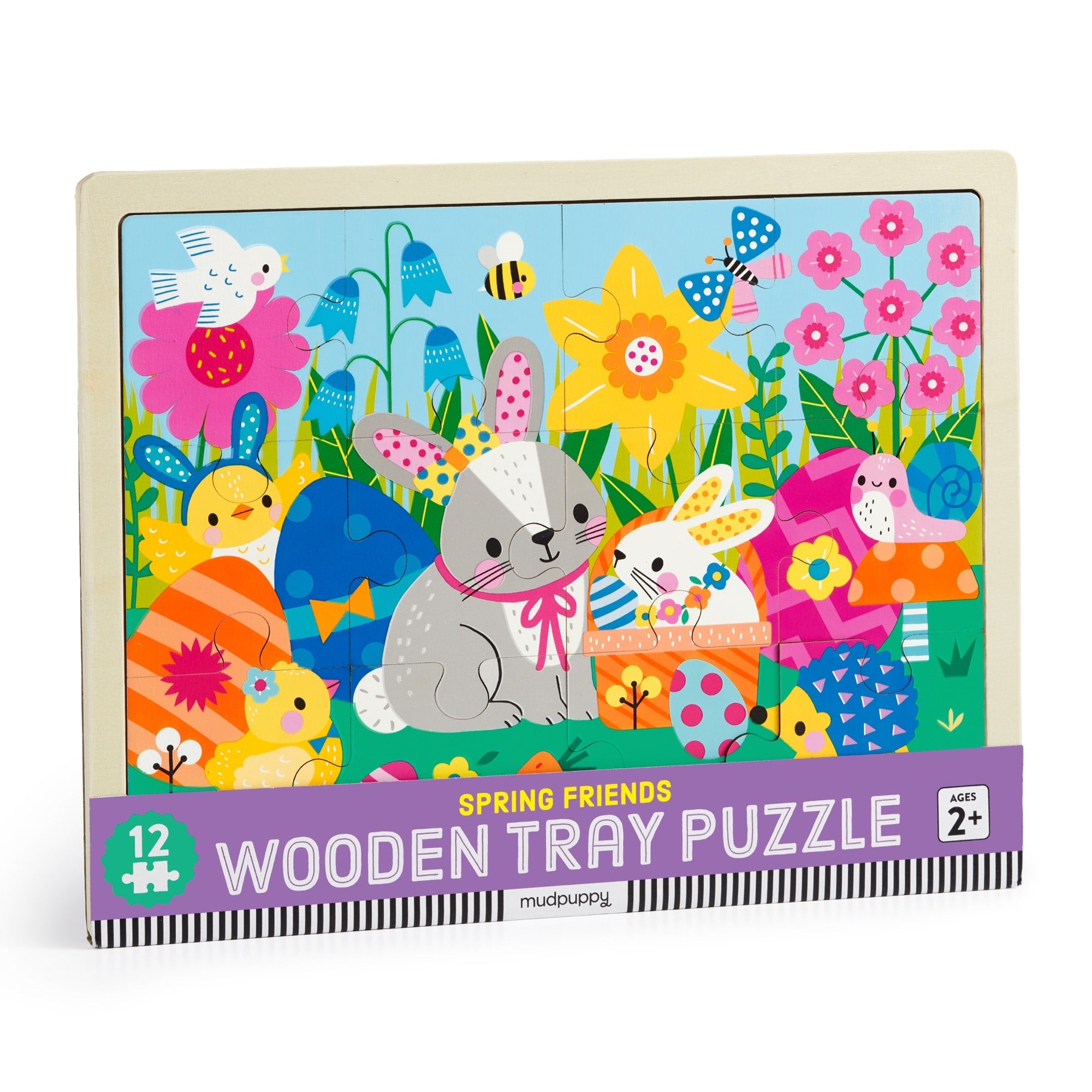 Spring Friends 12 Piece Wooden Puzzle – Mudpuppy