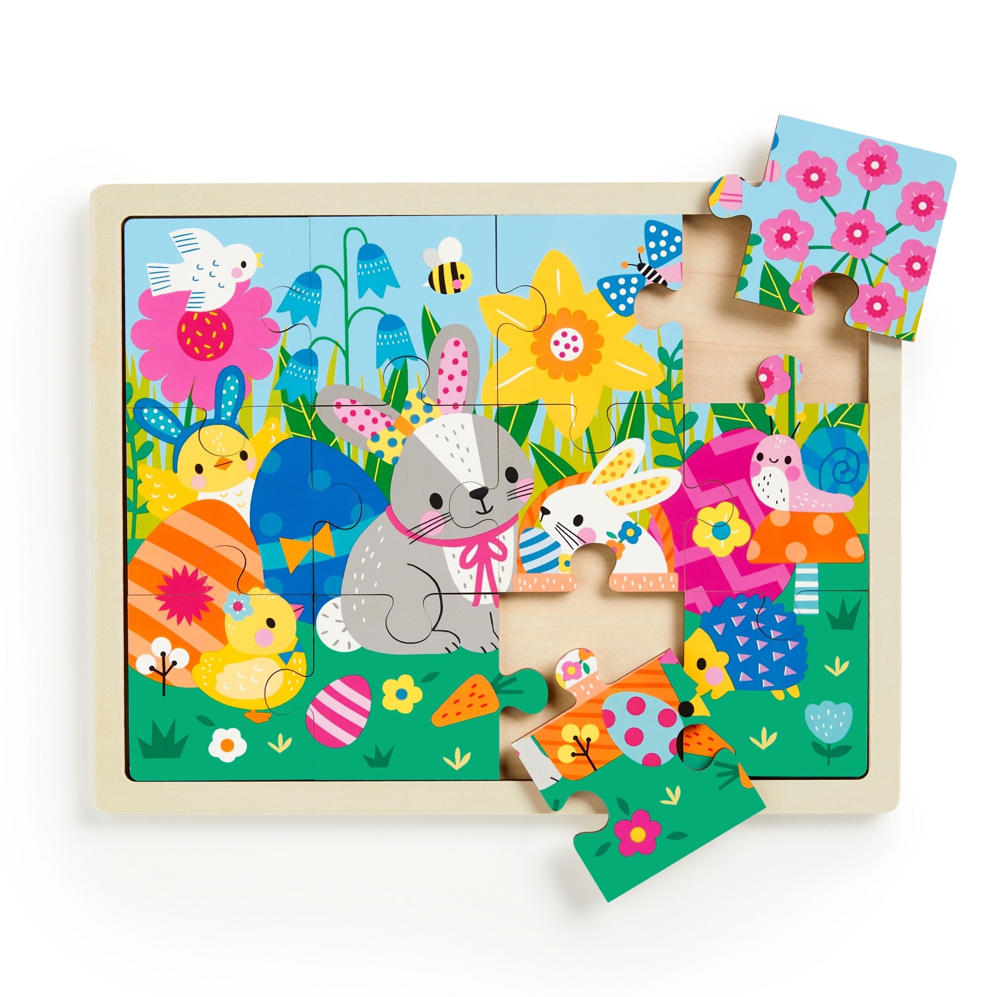 Spring Friends 12 Piece Wooden Puzzle – Mudpuppy