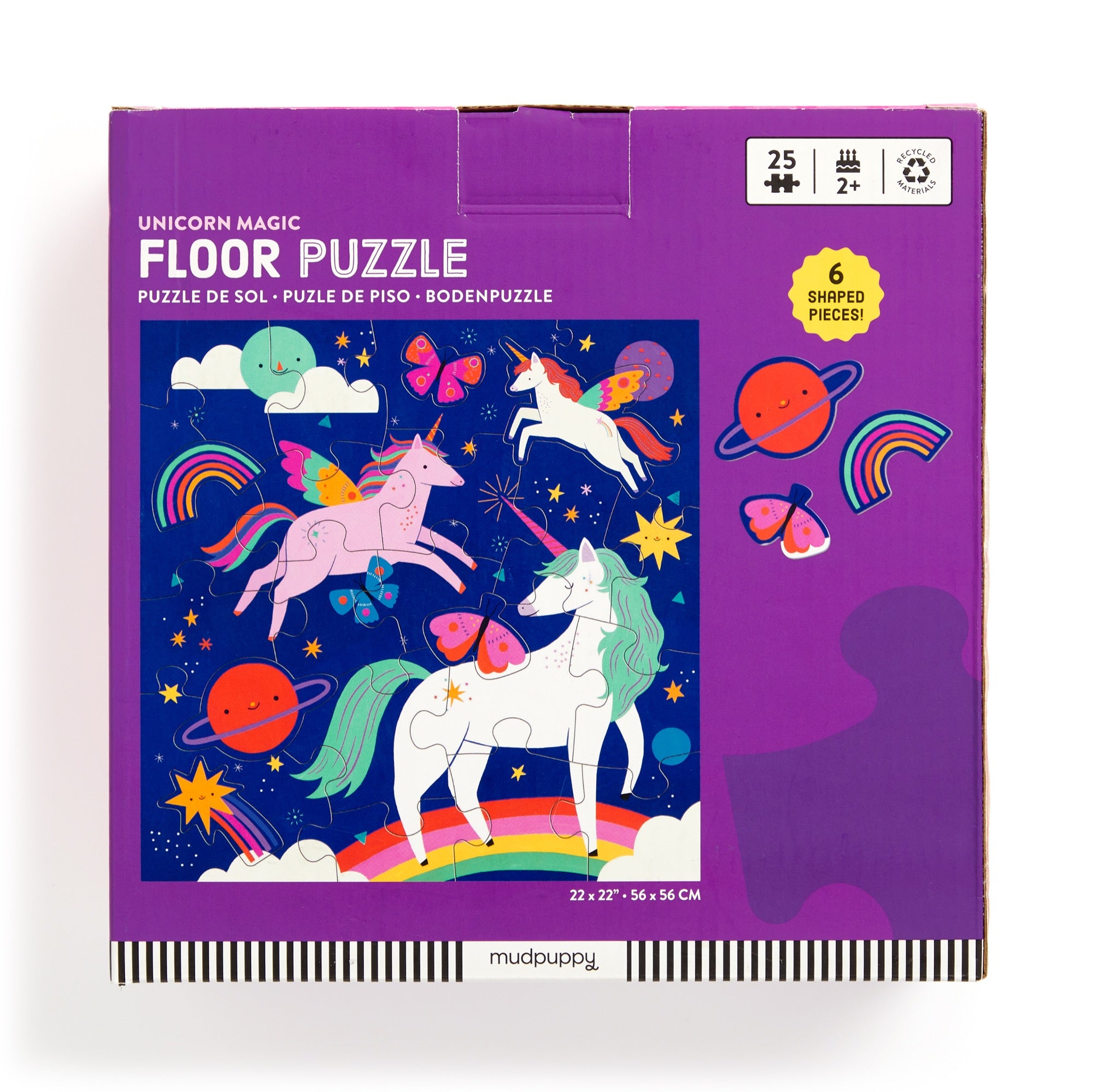 Unicorn Magic 25 Piece Floor Puzzle with Shaped Pieces – Mudpuppy