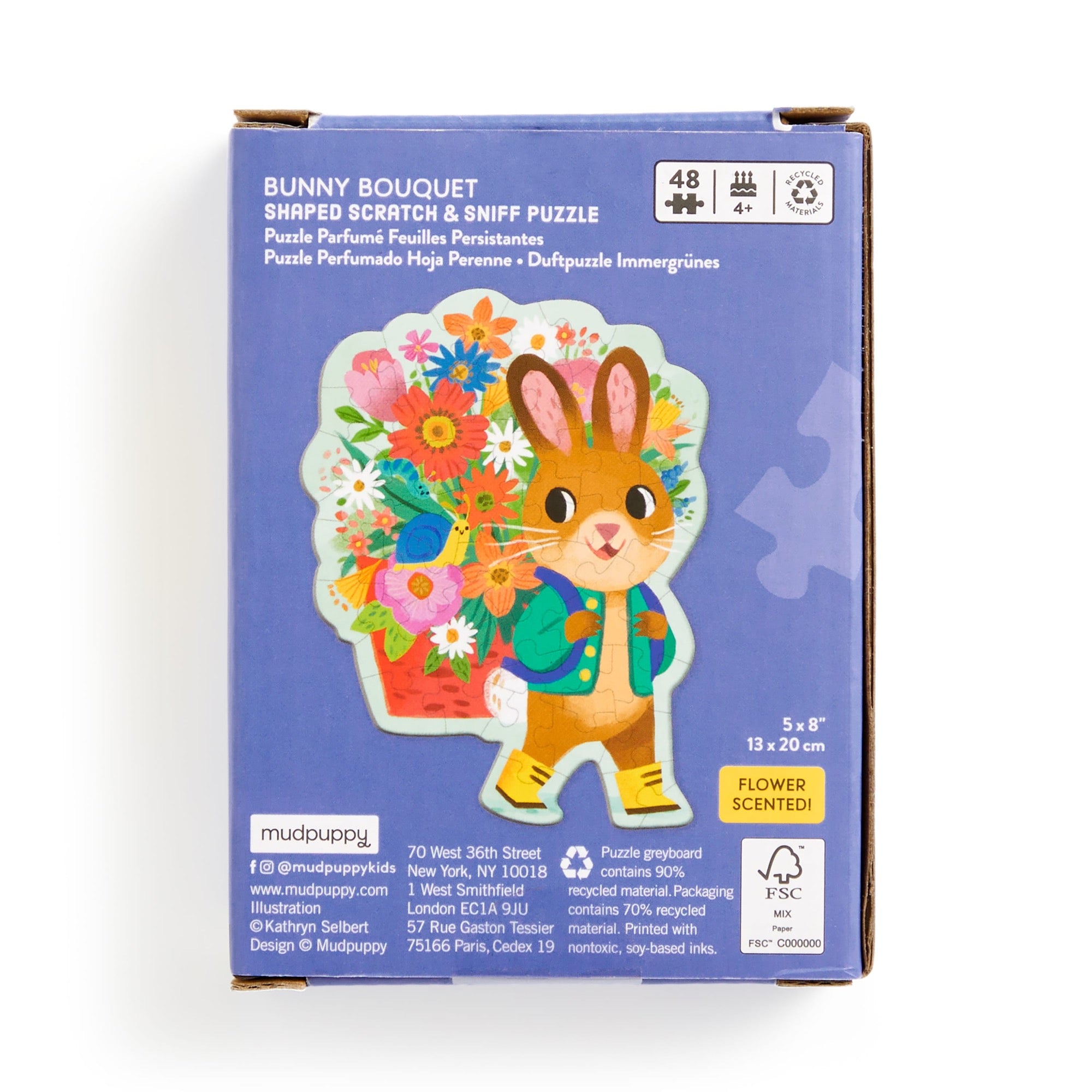 Bunny Bouquet 48 Piece Scratch & Sniff Puzzle – Mudpuppy
