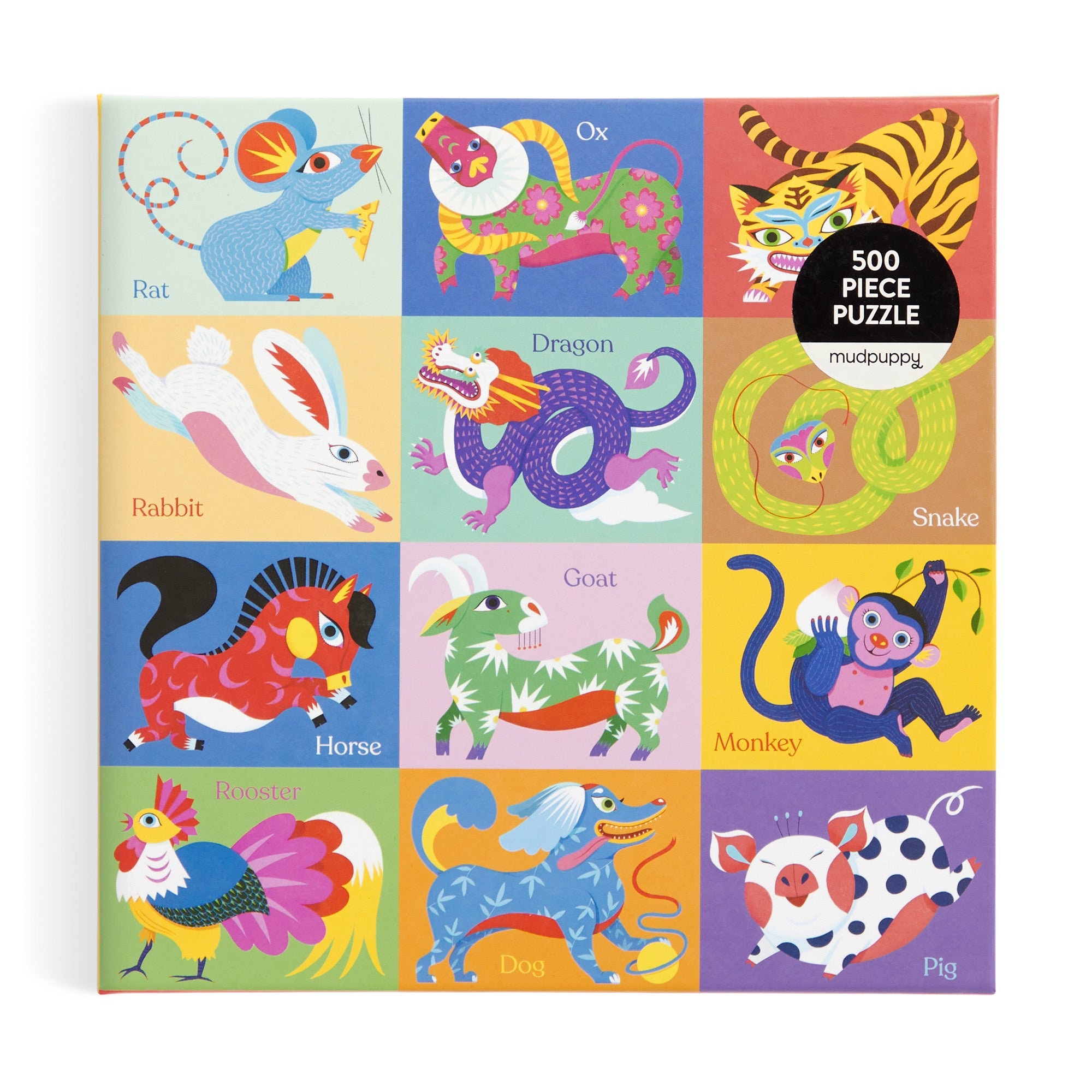 Chinese Zodiac 500 Piece Family Puzzle – Mudpuppy
