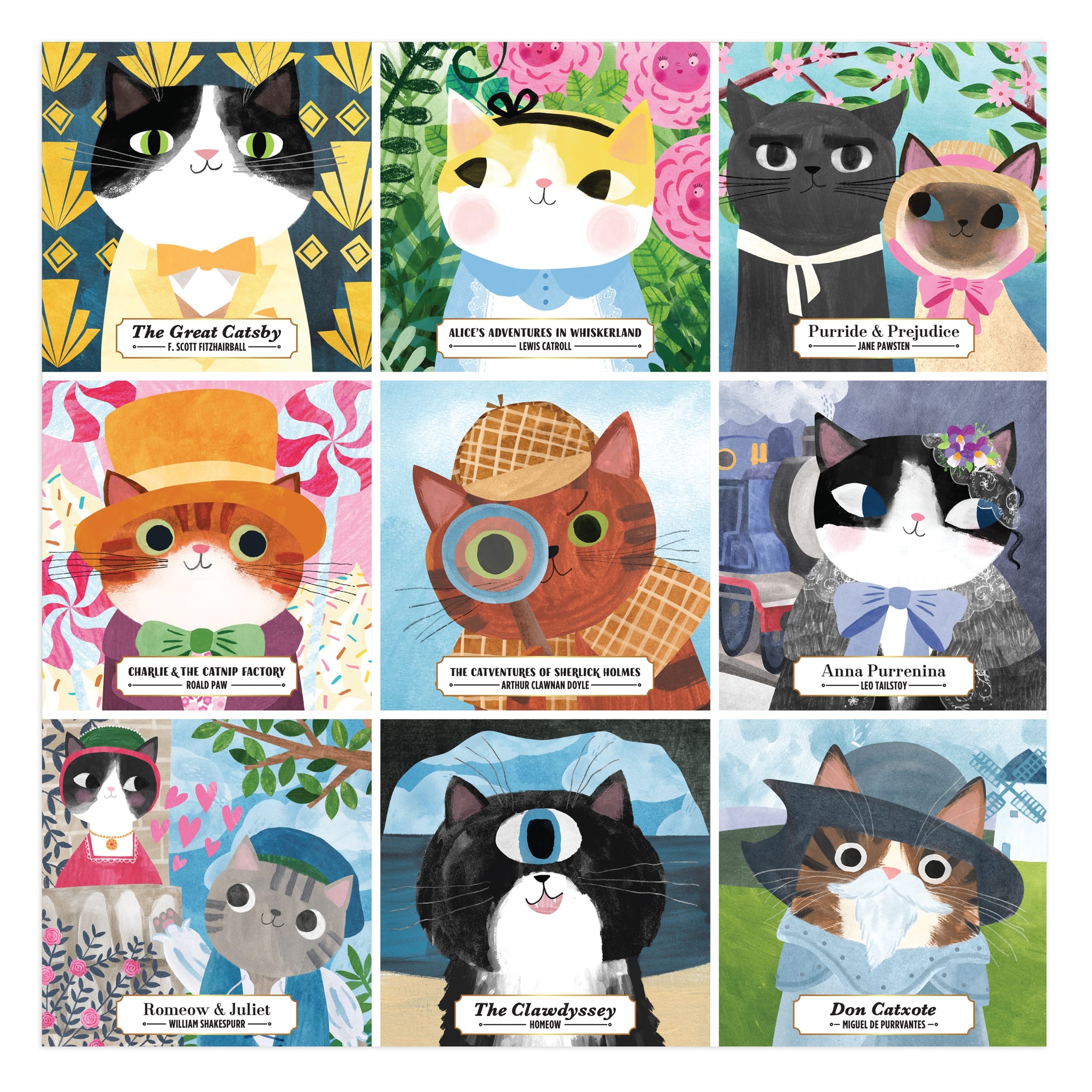 Bookish Cats 500 Piece Family Puzzle - Mudpuppy