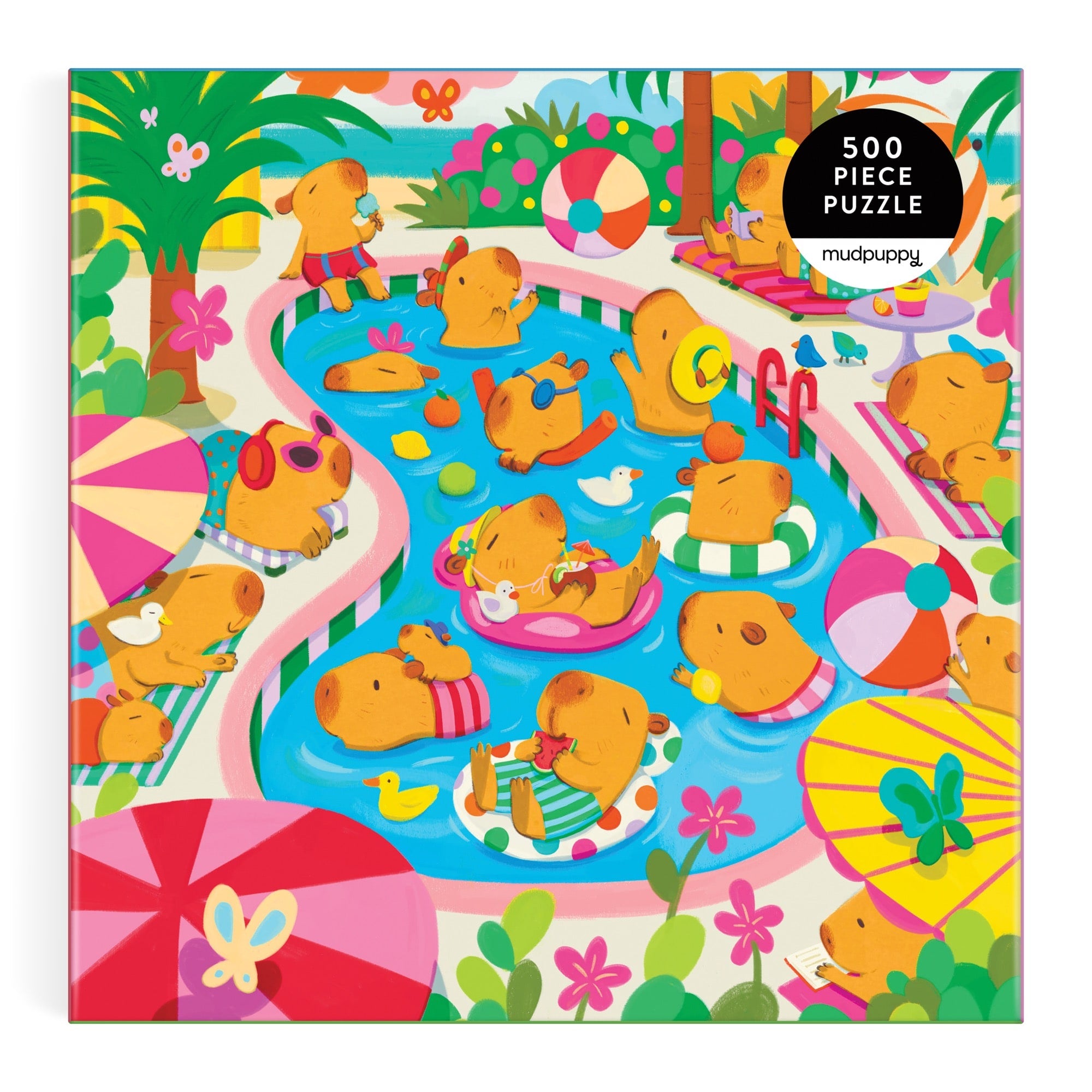 Capybara Pool Day 500 Piece Family Puzzle – Mudpuppy
