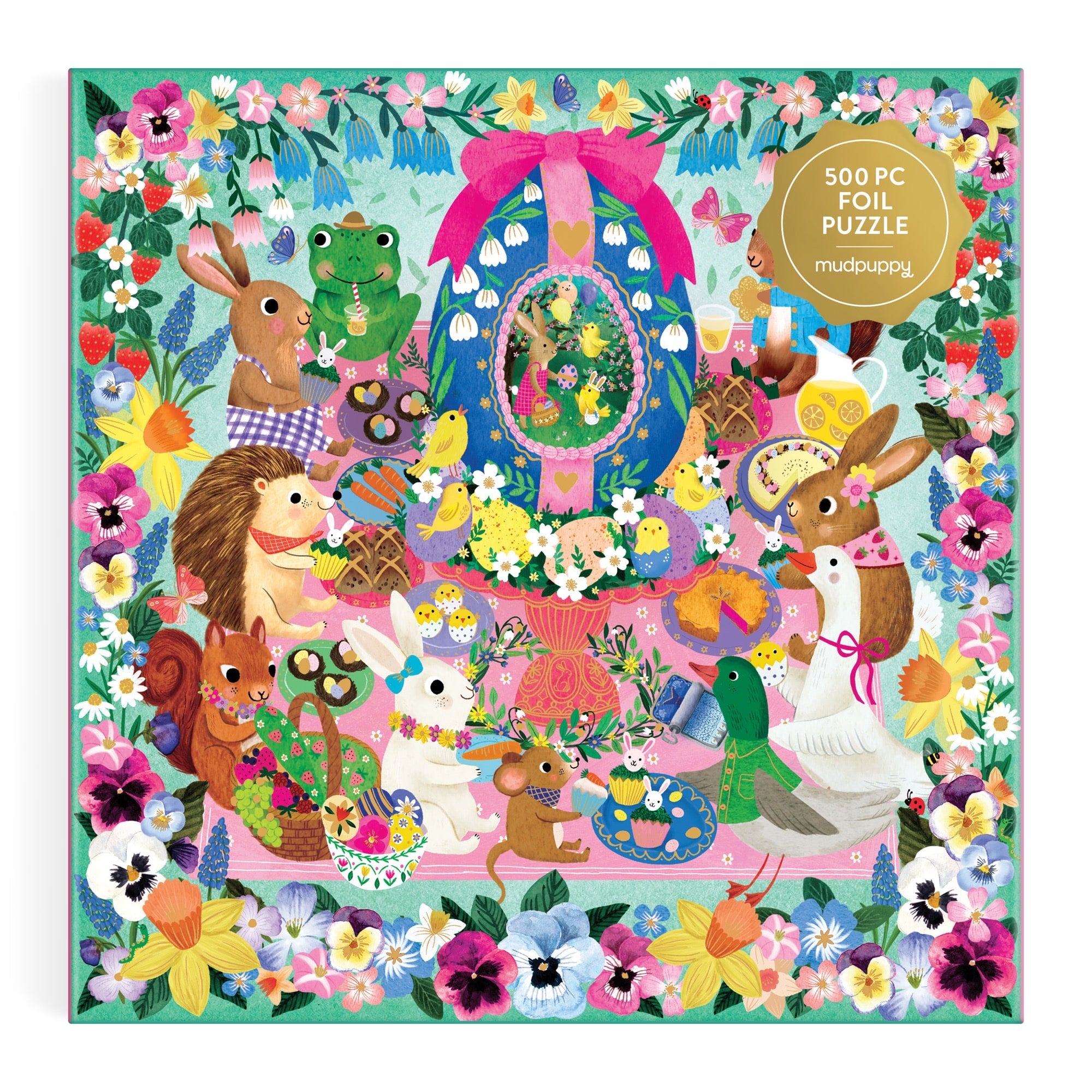 Egg-cellent Day 500 Piece Foil Family Puzzle – Mudpuppy