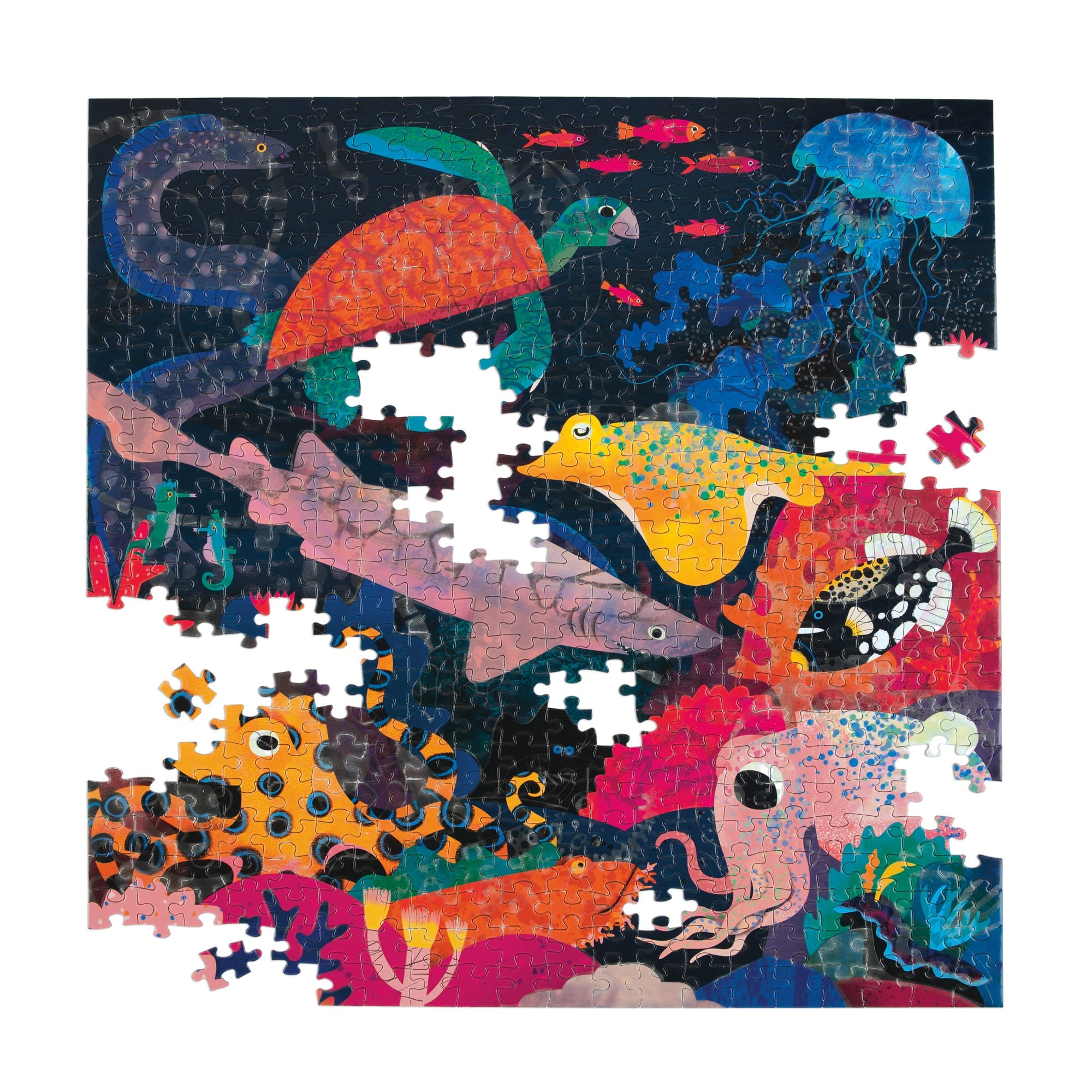 Ocean Illuminated 500 Piece Glow in the Dark Family Puzzle - Mudpuppy