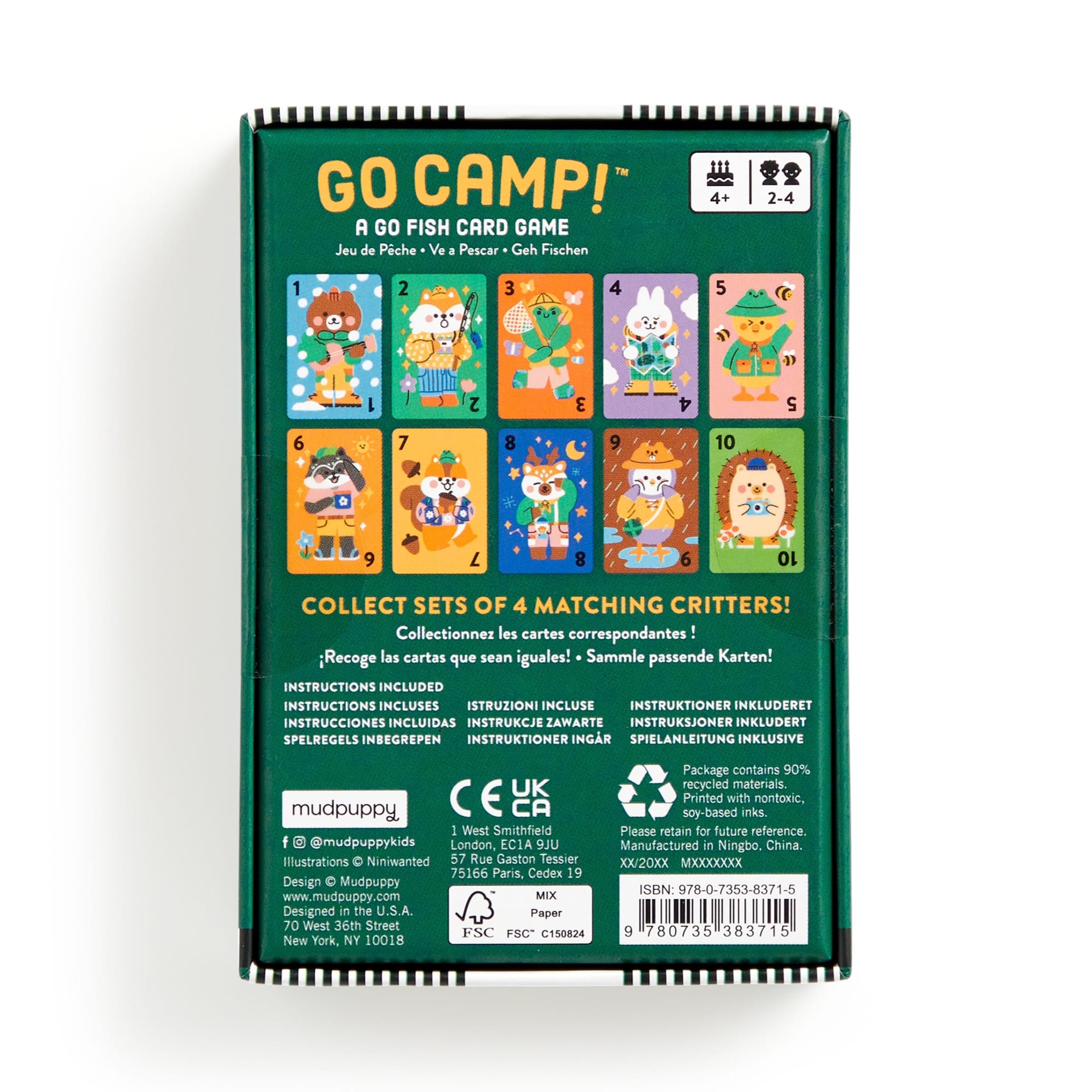 camp spiele Go Camp! Card Game – Mudpuppy