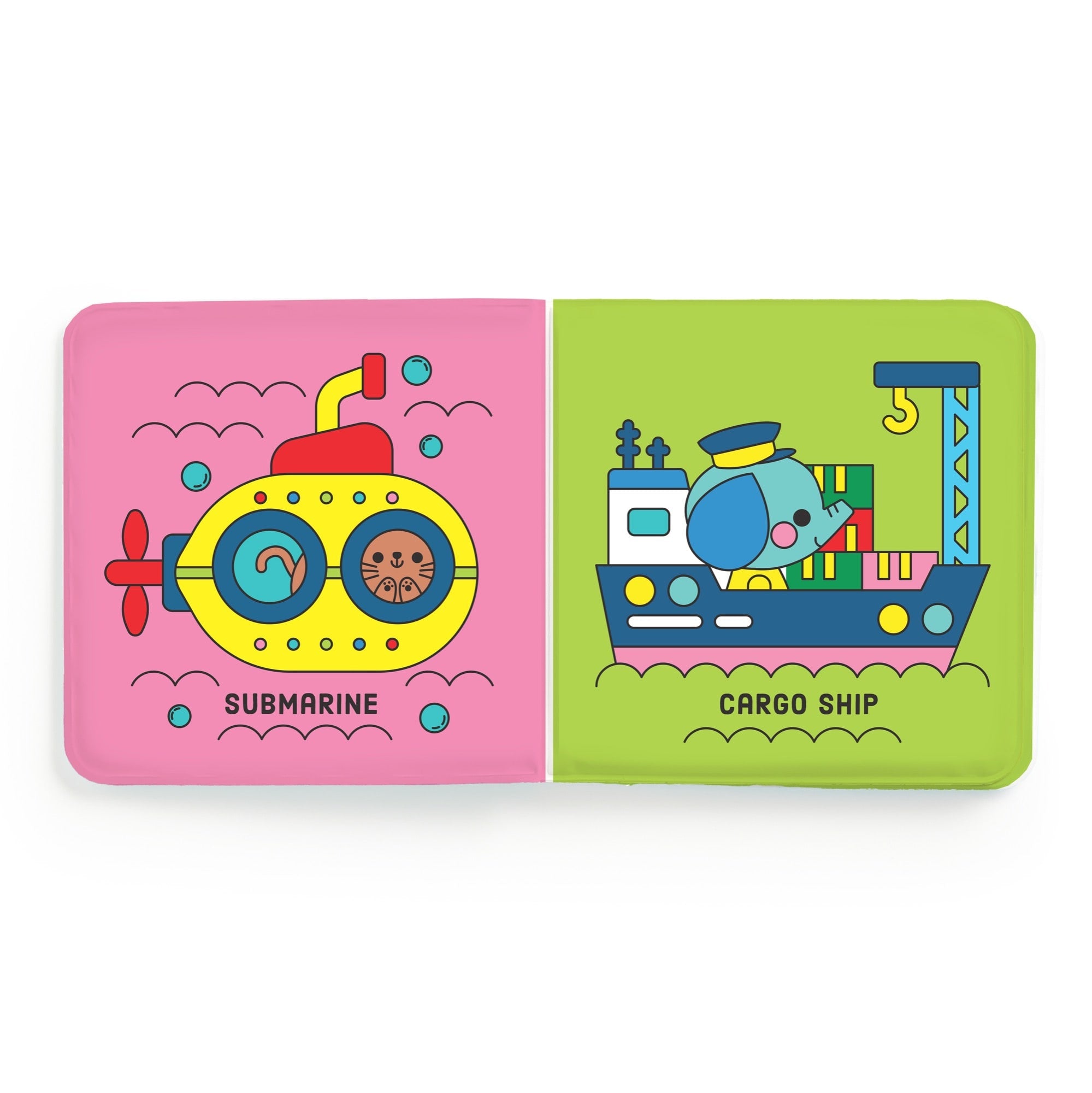 Busy Boats Color Magic Bath Book for Kids – Mudpuppy