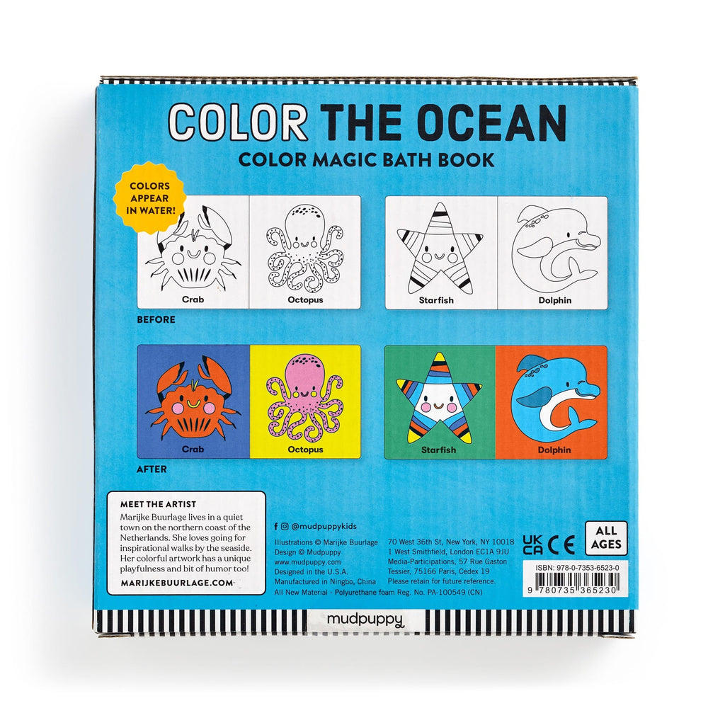 Color the Ocean Color Magic Bath Book - Mudpuppy