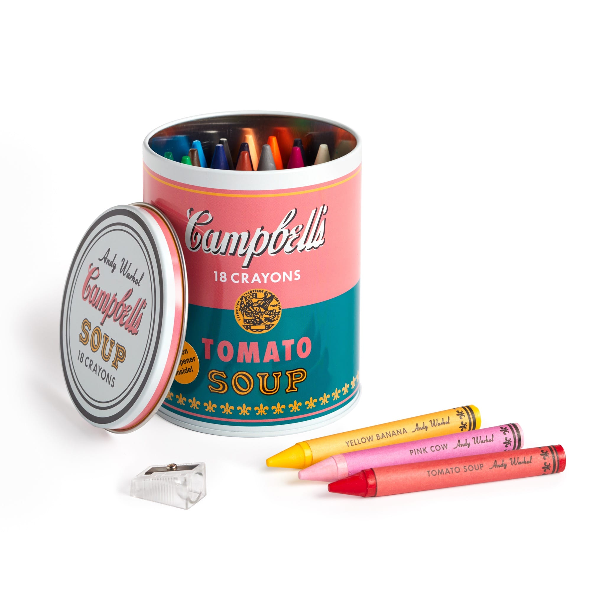 Andy Warhol Soup Can Crayons + Sharpener [Book]