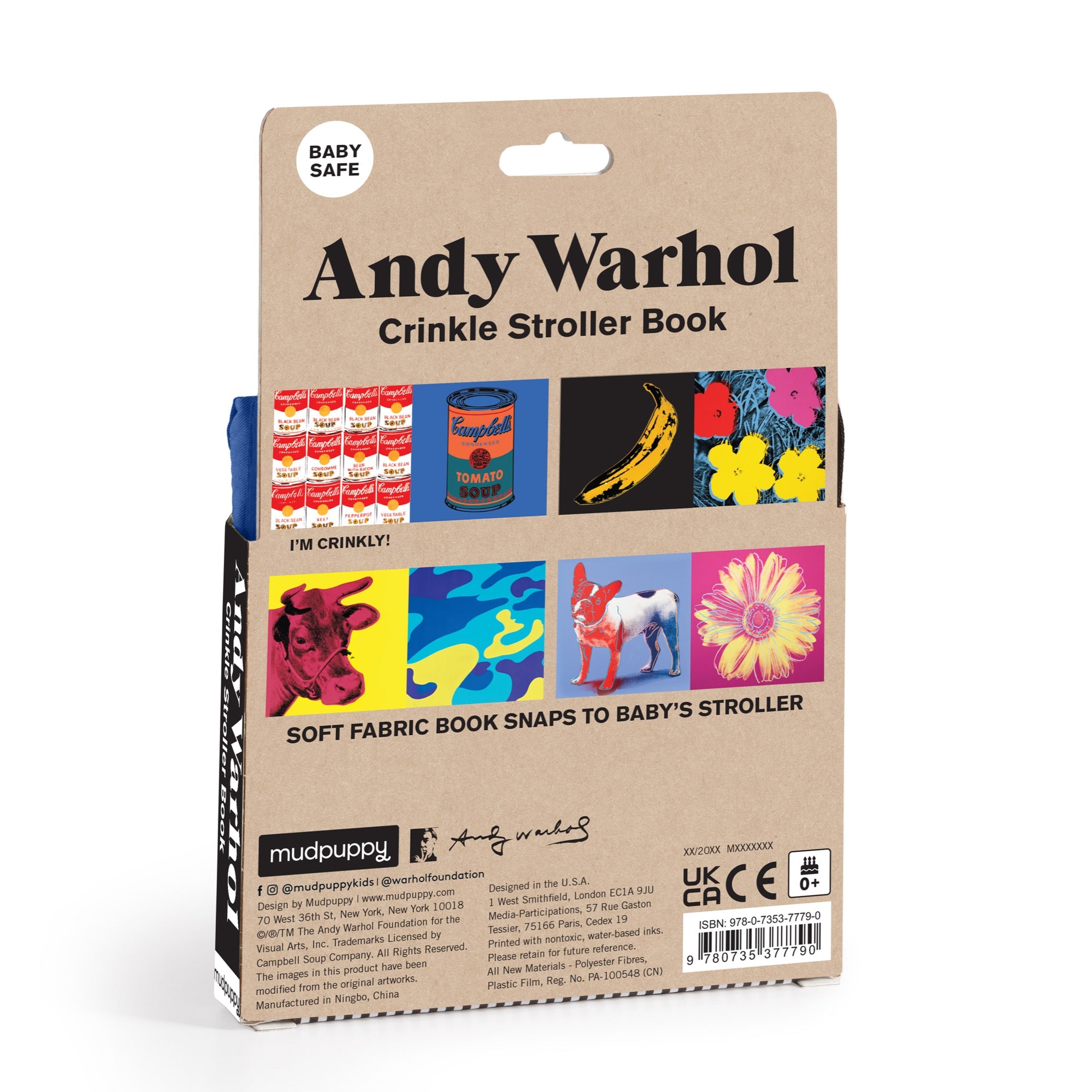 Andy Warhol Crinkle Fabric Stroller Book Mudpuppy