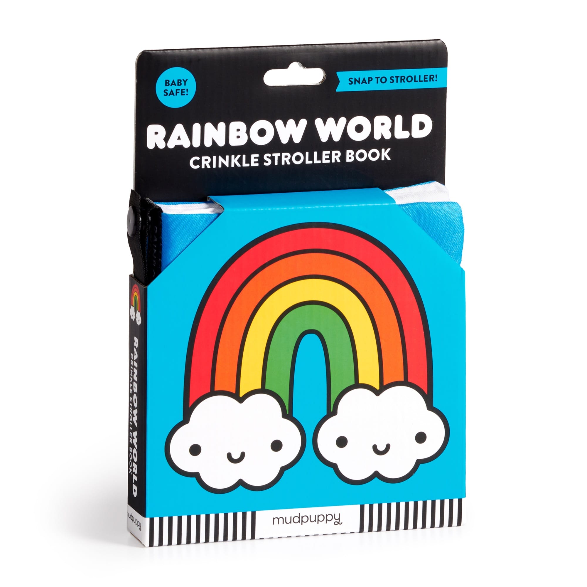 Rainbow World Crinkle Fabric Stroller Book Mudpuppy