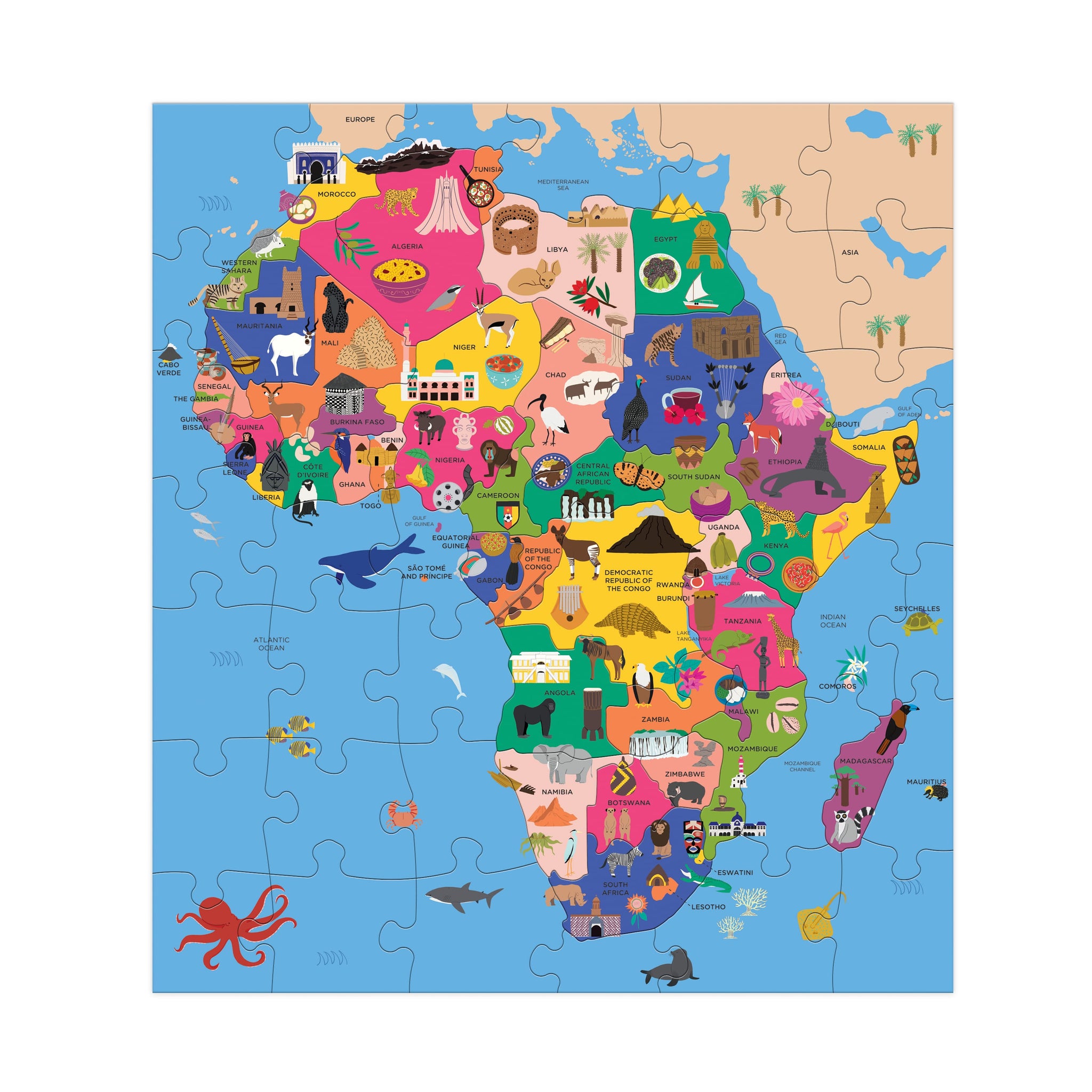 NATURE ペンミ 国別 7ヵ国 セット トレカ キム ソヒ SOHEE Map of Africa 70 Piece Geography Puzzle – Mudpuppy