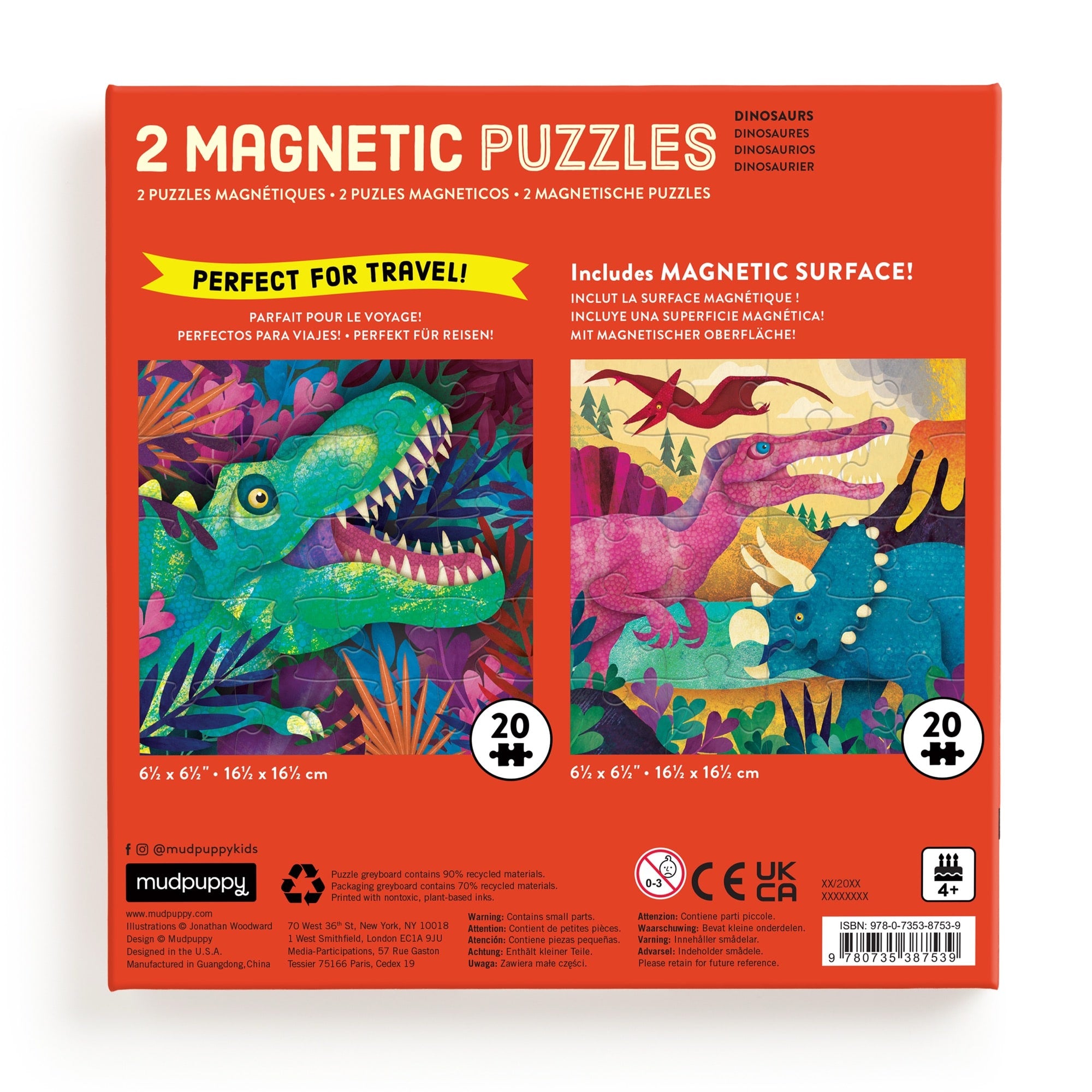 Dinosaur Roar! Magnetic Puzzles – Mudpuppy