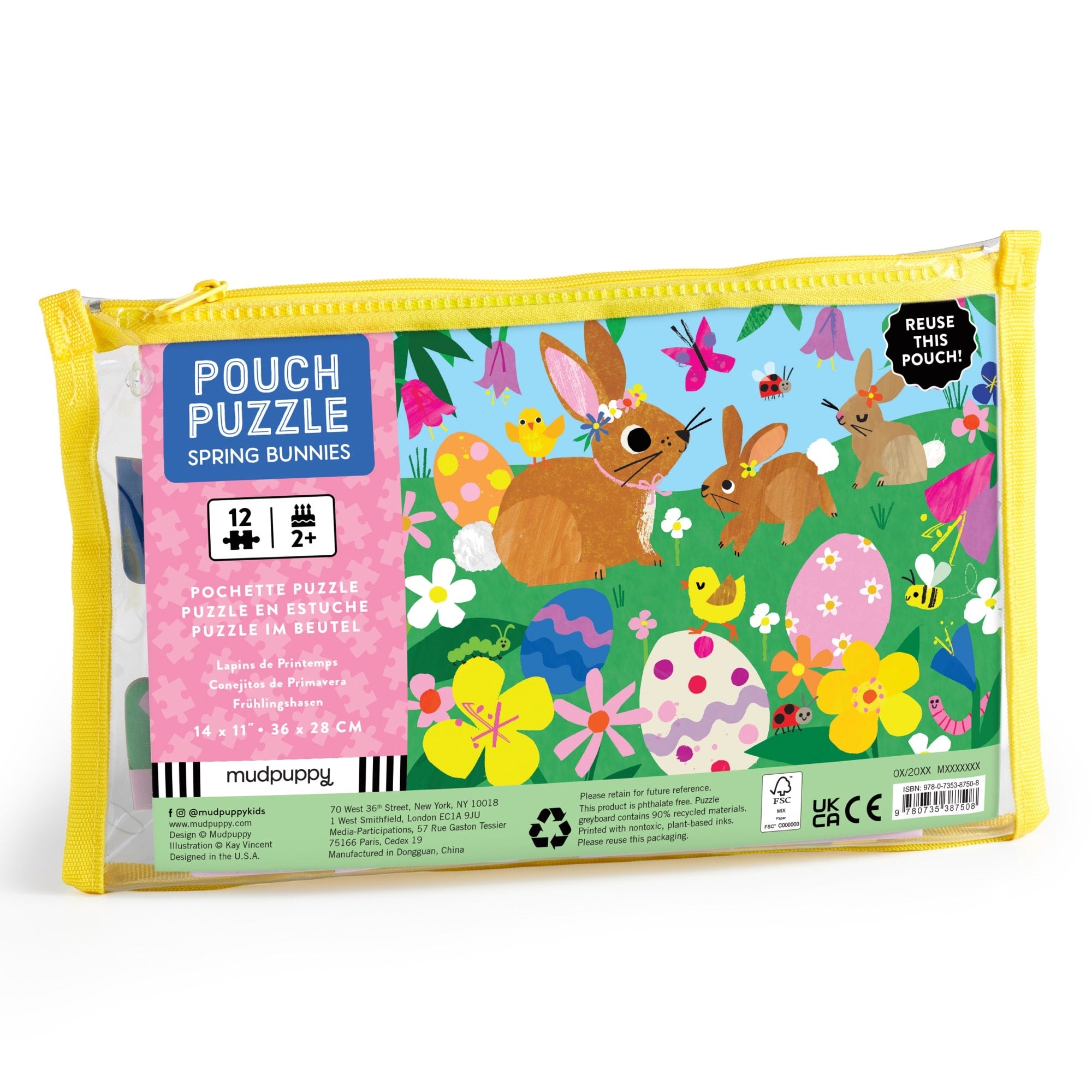 Spring Bunnies 12 Piece Pouch Puzzle – Mudpuppy