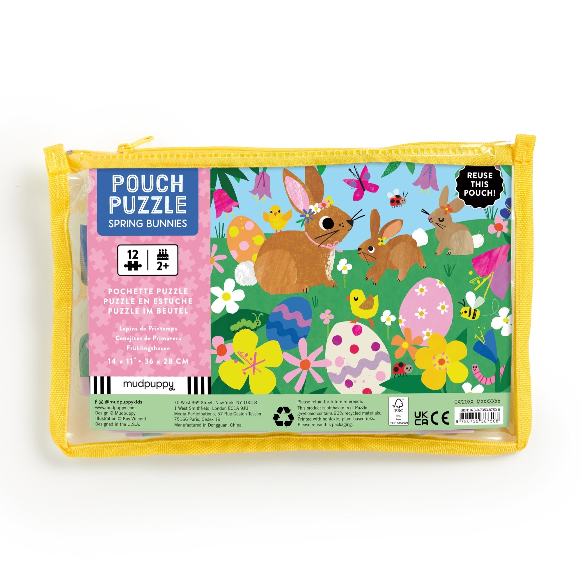 Spring Bunnies 12 Piece Pouch Puzzle – Mudpuppy