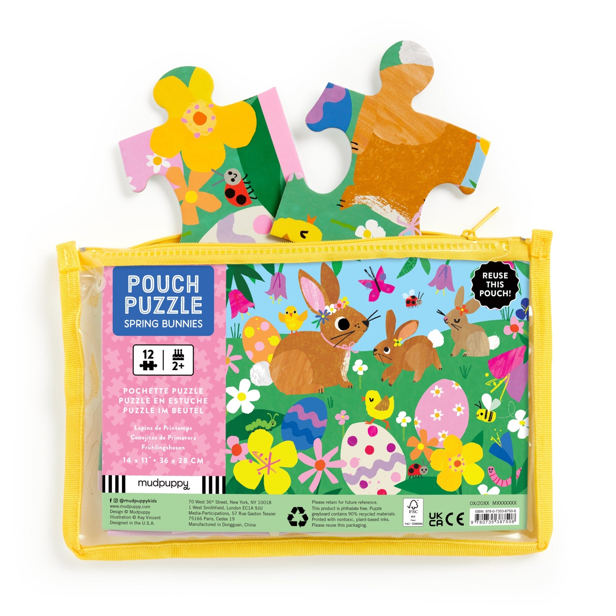 BUGるBEAR & BUNNY painternet 2体セット Bunny Bouquet 48 Piece Scratch & Sniff Puzzle – Mudpuppy