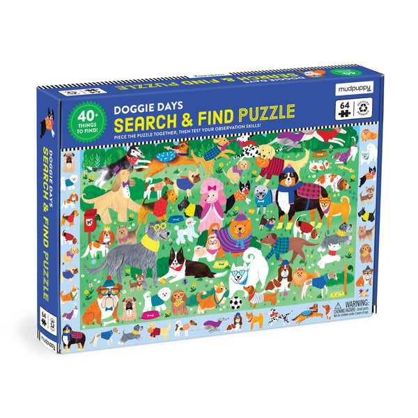 Doggie Days 64 Pc Search and Find Puzzle – Mudpuppy