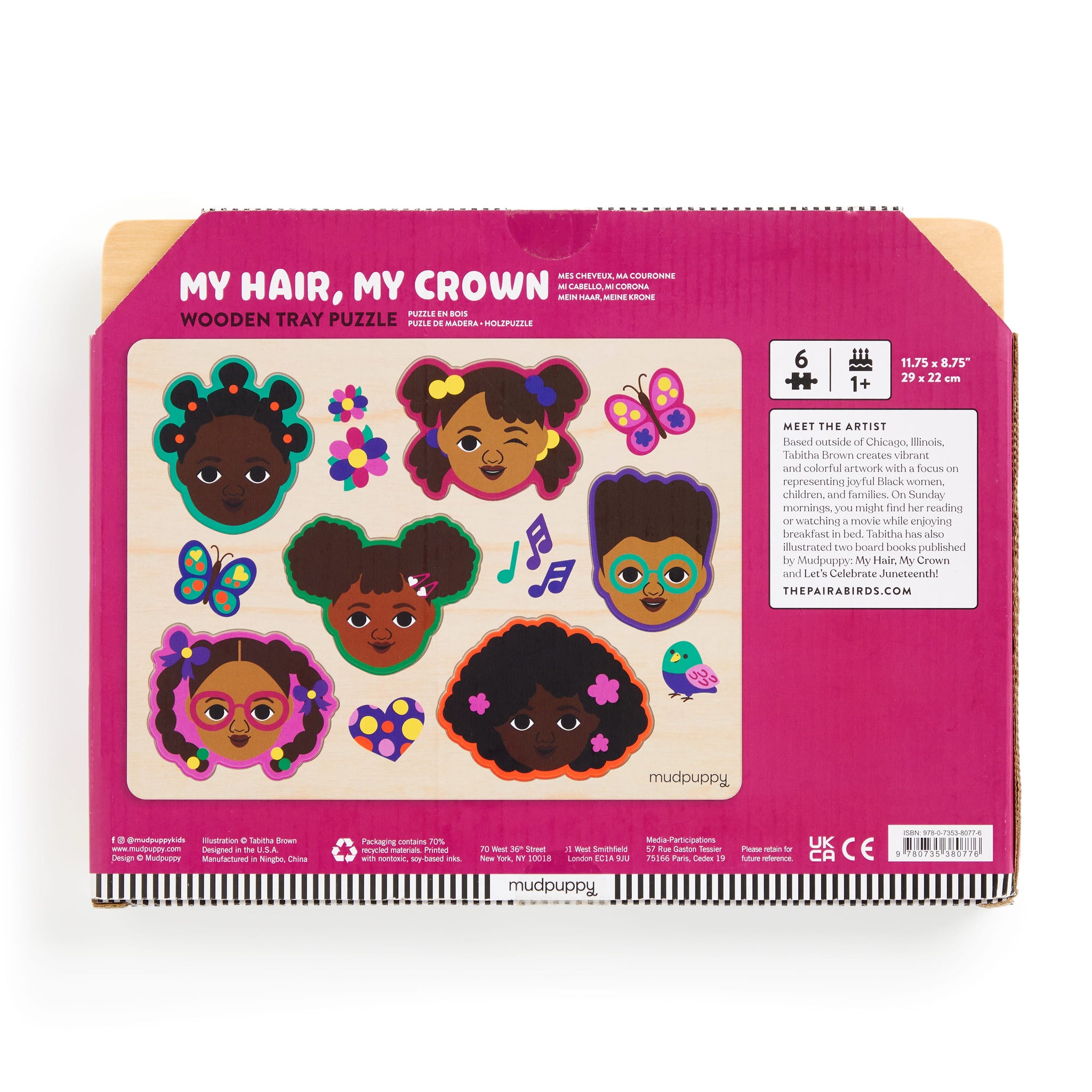 My Hair, My Crown Wooden Tray Puzzle – Mudpuppy