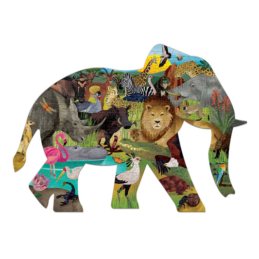 African Safari 300 Piece Shaped Puzzle - Mudpuppy