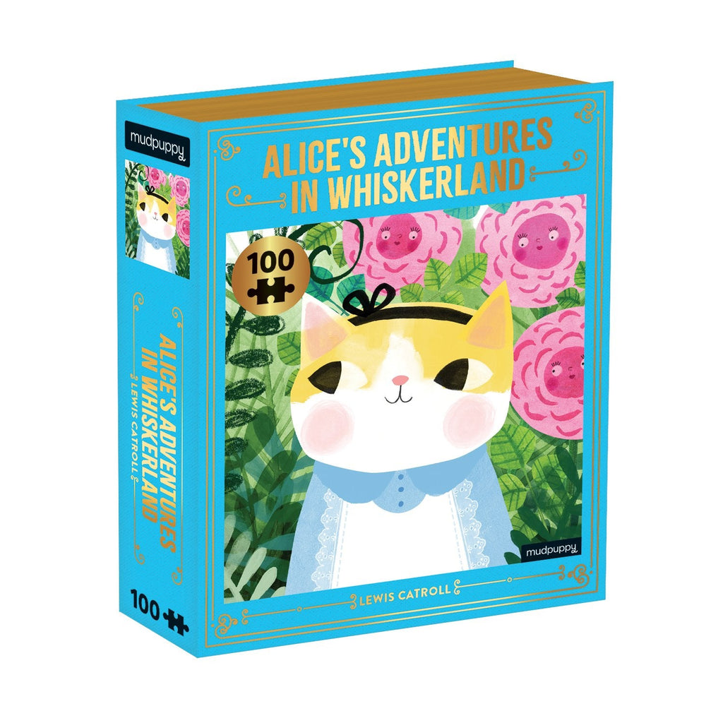 Alice's Adventures in Whiskerland Bookish Cats 100 Piece Puzzle - Mudpuppy