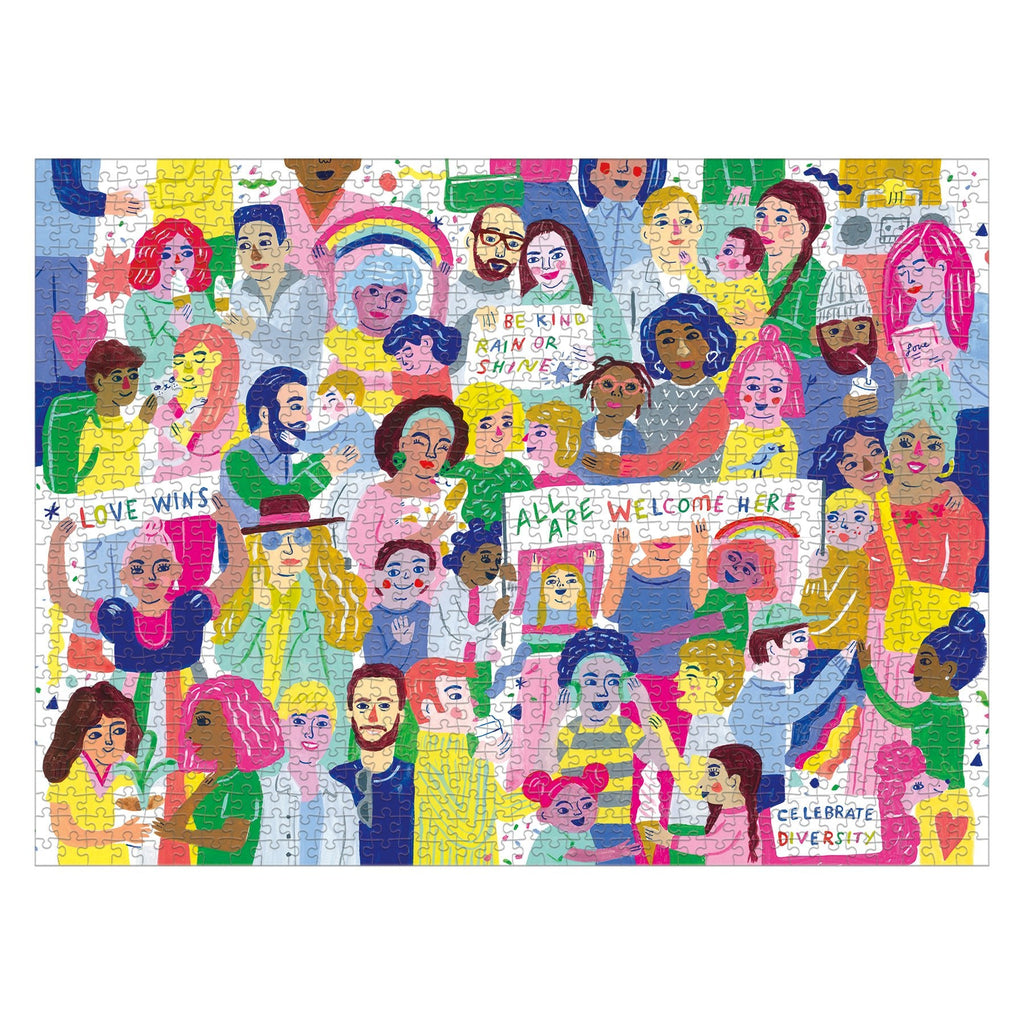 All Are Welcome Here! 1000 Piece Family Puzzle - Mudpuppy