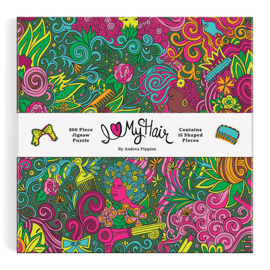 Andrea Pippins I Love My Hair 500 Piece Puzzle with Shaped Pieces Puzzles Andrea Pippins 