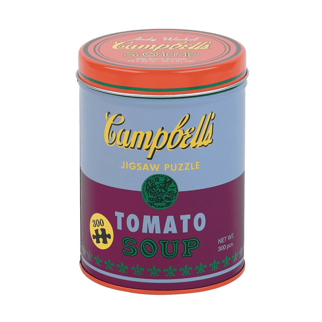 Andy Warhol Soup Can Red Violet 300 Piece Tin Puzzle - Mudpuppy