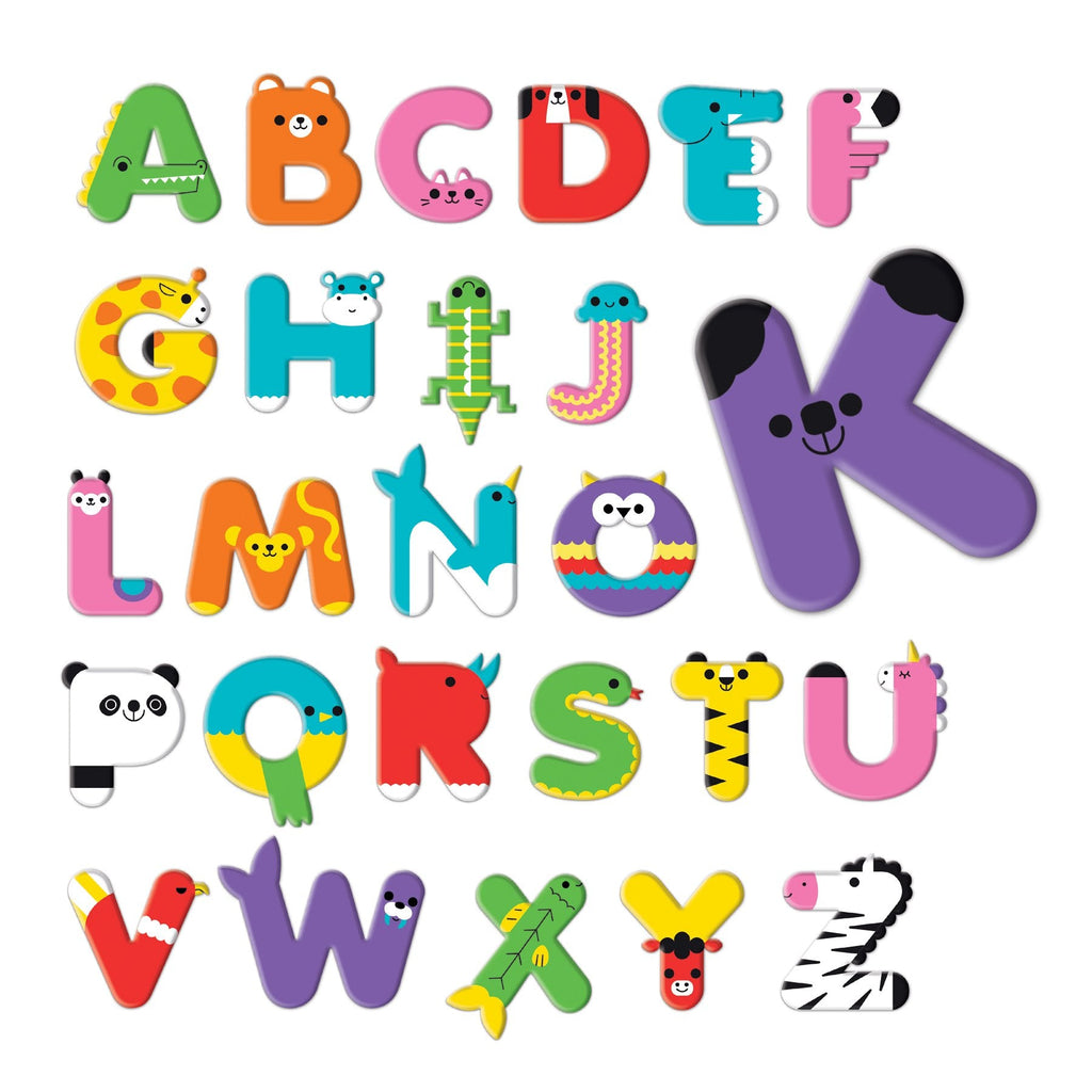 Animal ABC Stickable Foam Bath Shapes - Mudpuppy