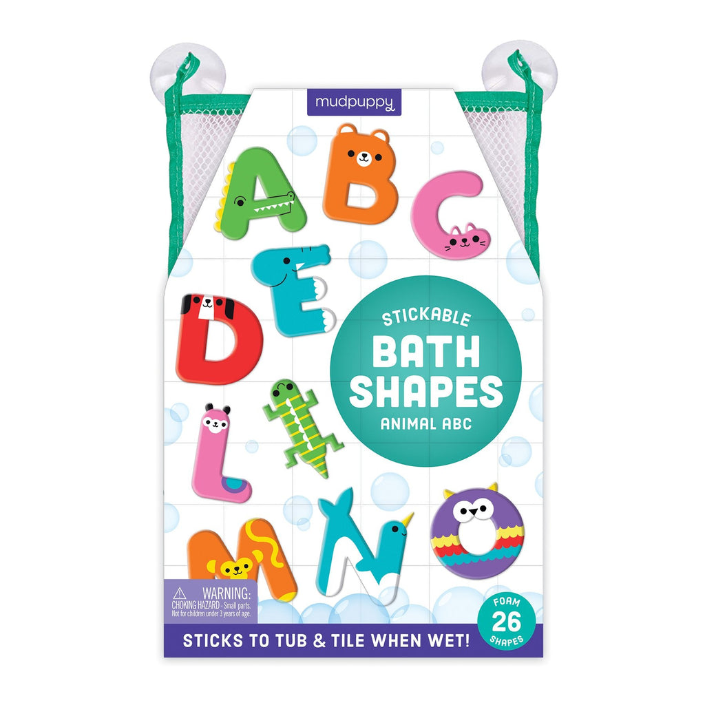 Animal ABC Stickable Foam Bath Shapes - Mudpuppy