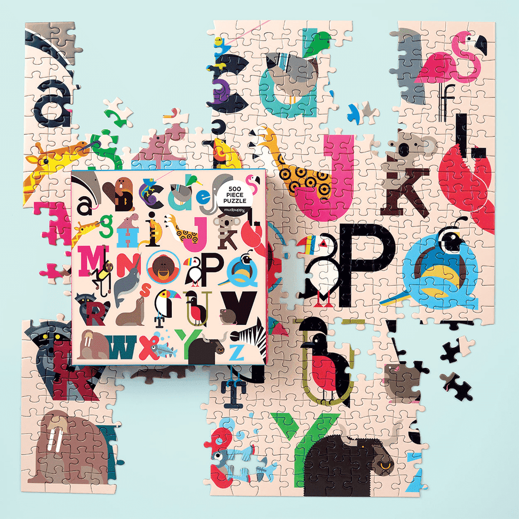Animals A-Z 500 Piece Puzzle Family Puzzles Mudpuppy 