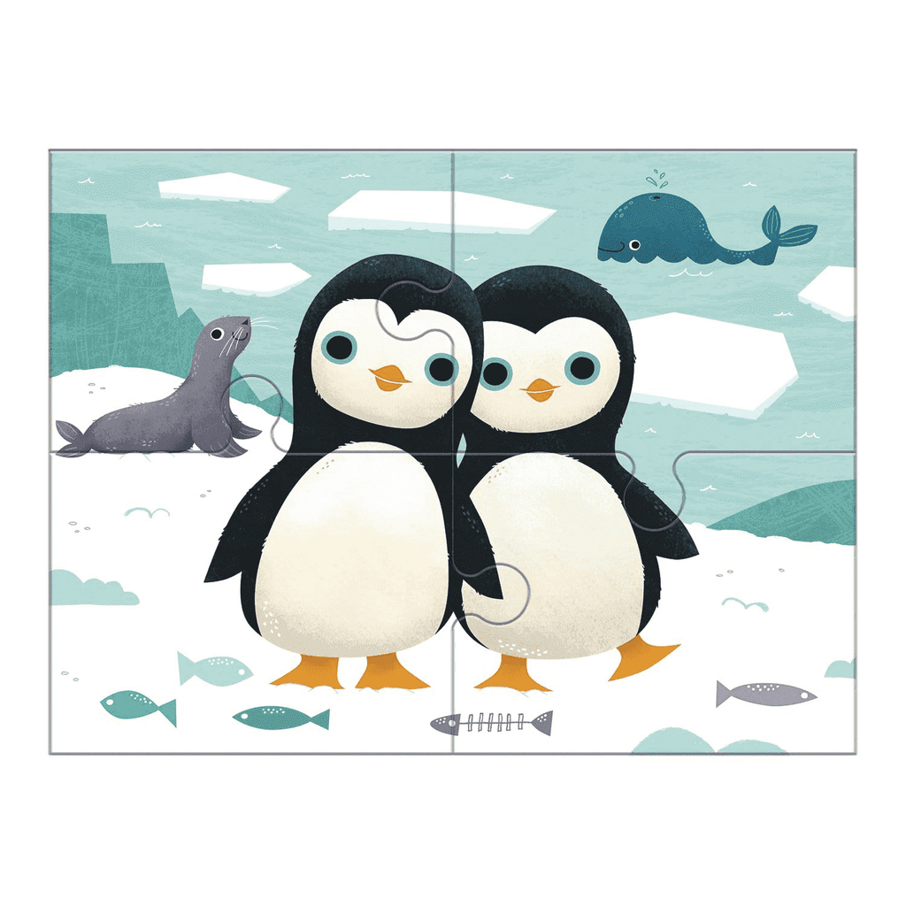 Animals Of The World 4-In-a-Box Progressive Puzzle - Mudpuppy