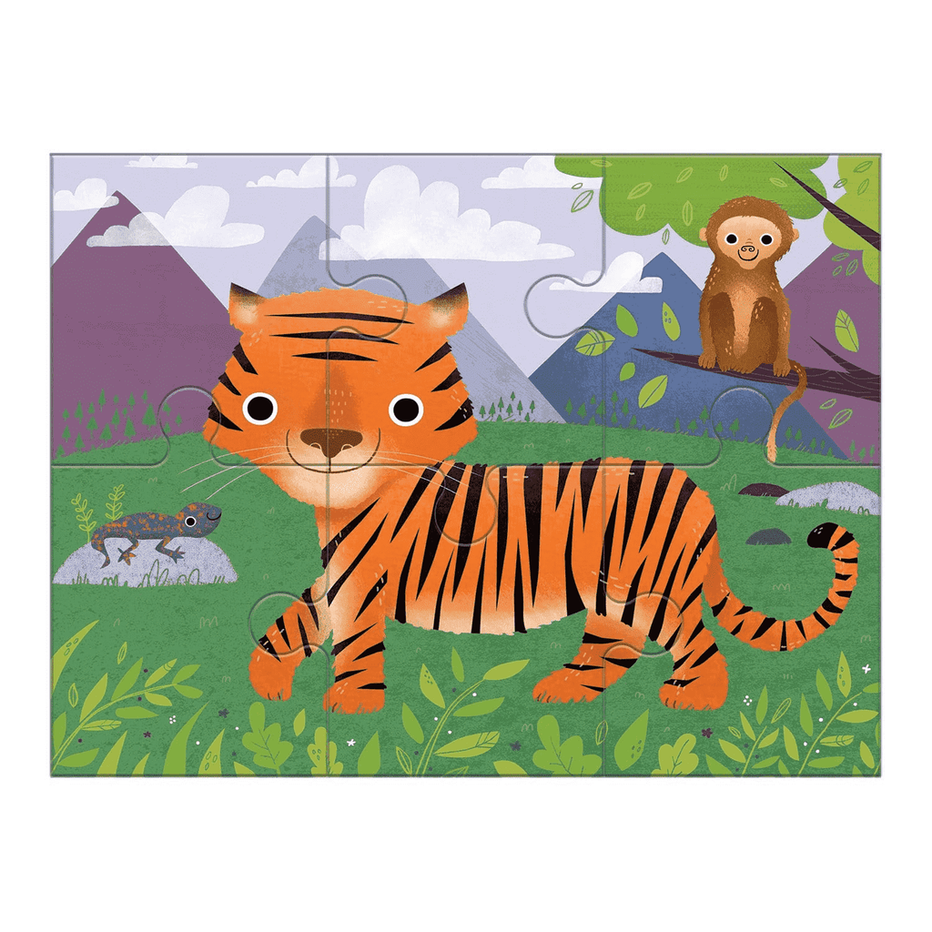 Animals Of The World 4-In-a-Box Progressive Puzzle - Mudpuppy