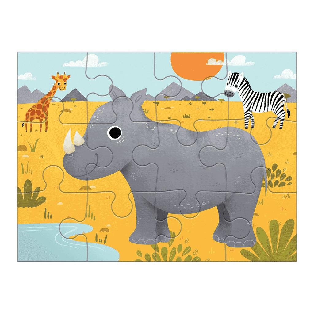 Animals Of The World 4-In-a-Box Progressive Puzzle - Mudpuppy