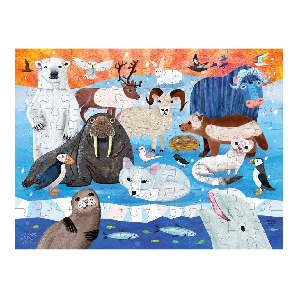Arctic Above & Below 100 Piece Double-Sided Puzzle - Mudpuppy