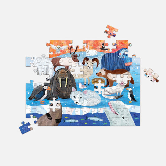 Arctic Above & Below 100 Piece Double-Sided Puzzle - Mudpuppy