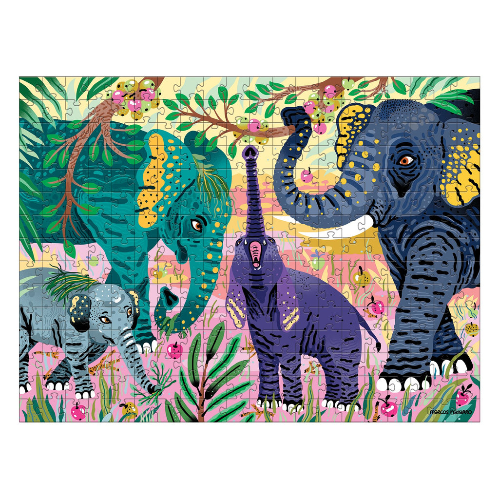 Asian Elephants Endangered Species 300 Piece Puzzle 300 Piece Puzzles Mudpuppy 